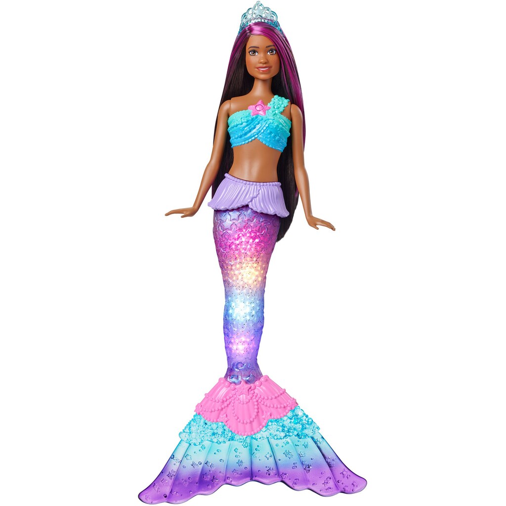 Barbie Meerjungfrauenpuppe »Brooklyn Zauberlicht Meerjungfrau (leuchtet)«