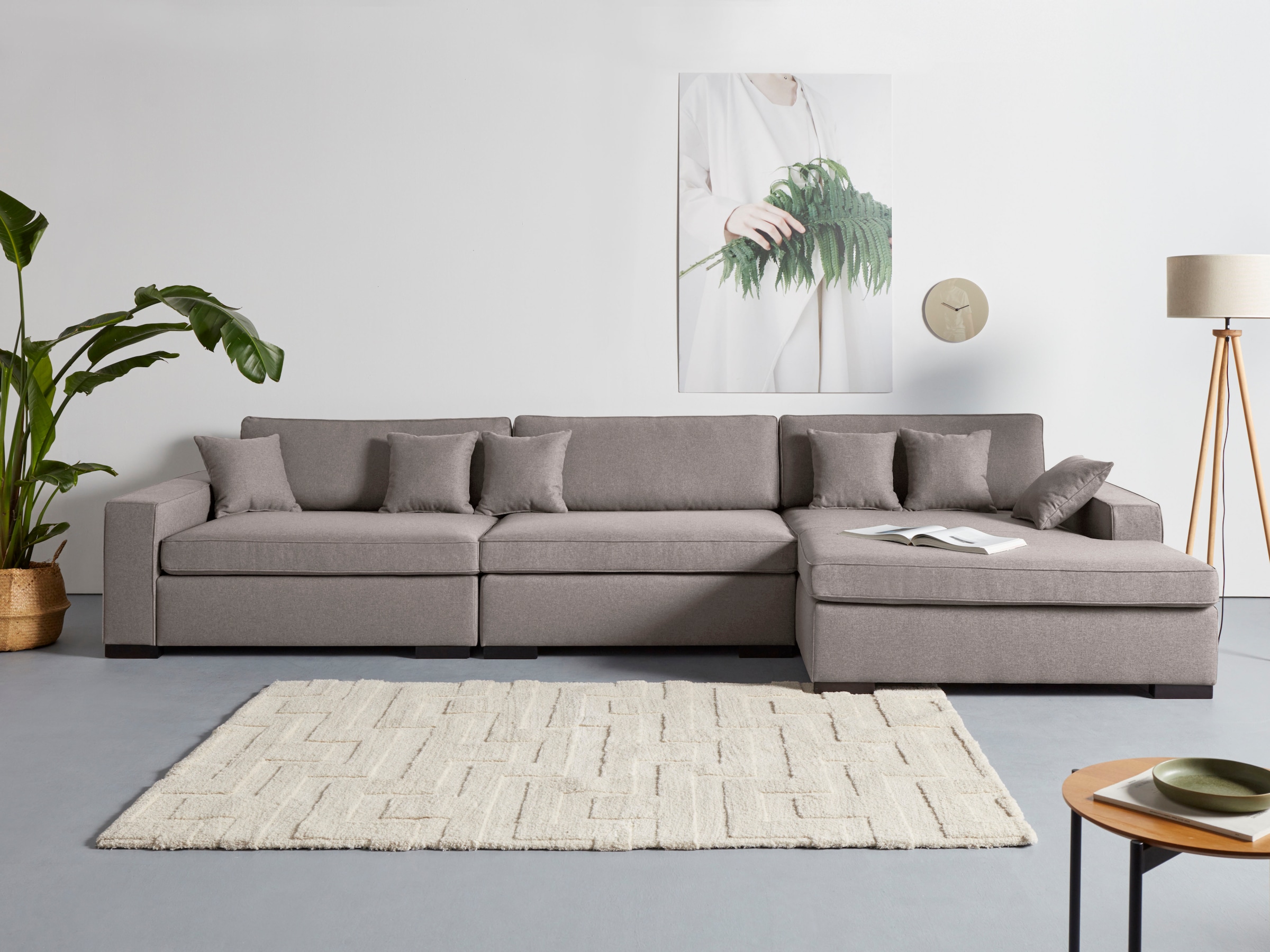 Guido Maria Kretschmer Home&Living Sofa-Eckelement "Skara XXL L-Form", Lounge-Sofa XXL mit Federkern-Polsterung, in viel