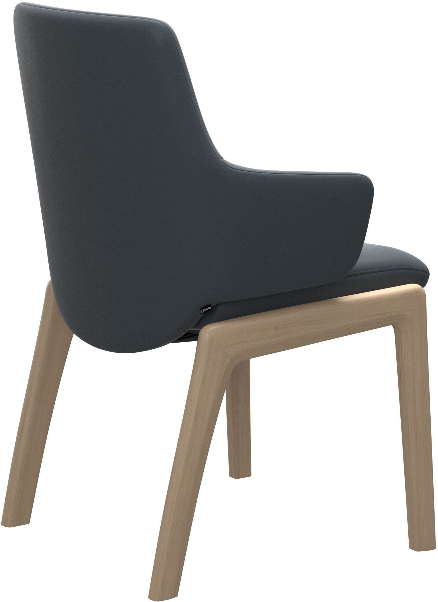 Stressless® Polsterstuhl »Laurel«, Leder BATICK, Low Back mit Armlehne, Größe L, mit abgerundeten Beinen in Schwarz
