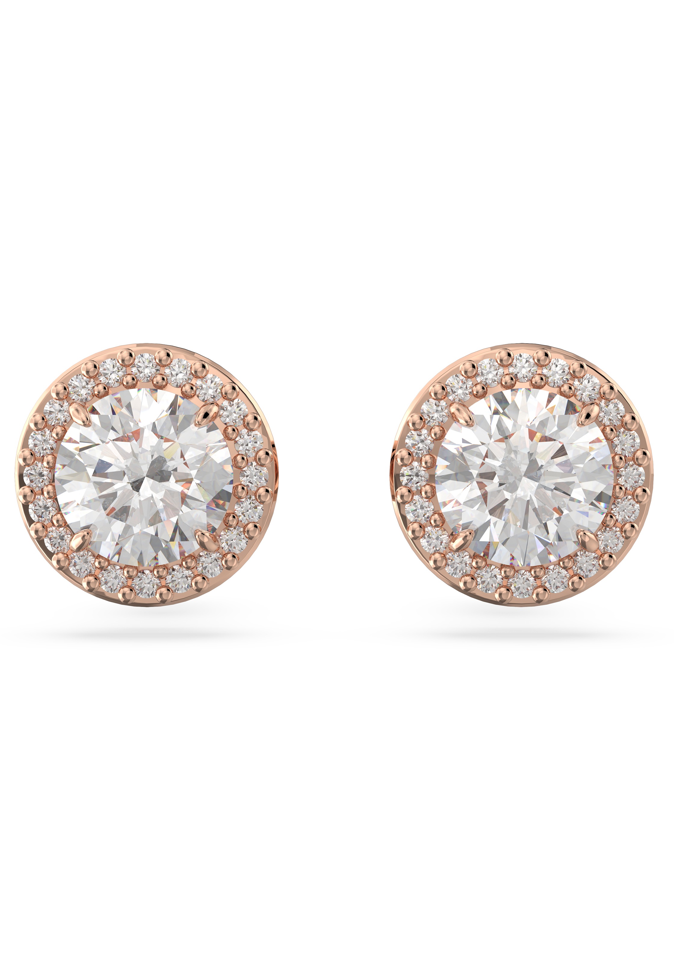 Paar Ohrhänger SWAROVSKI "Una Angelic Stern", rosa (roségoldfarben, kristallweiß, kristallweiß), Ohrringe, Damen, Metall, mit Swarovski Kristall 3