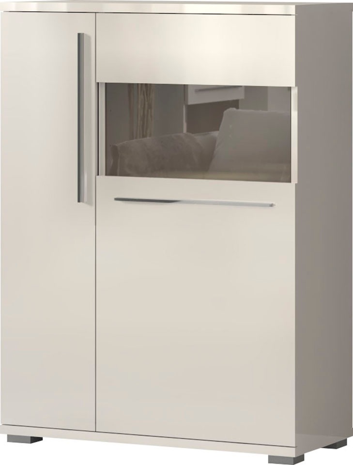 Places of Style Highboard "Piano Vitrine", UV lackiert, Soft-Close Funktion günstig online kaufen