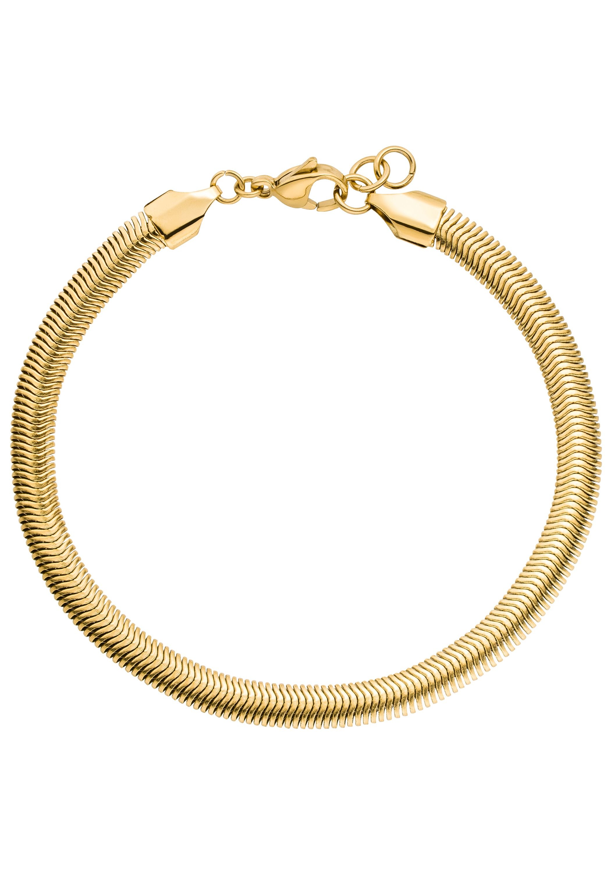 JOBO Armband »Herringbone«, aus Edelstahl goldfarben 19,5 cm