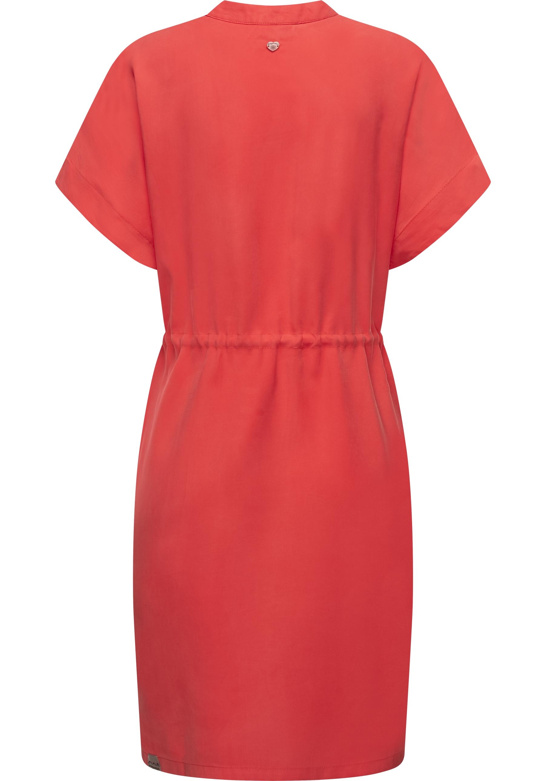 Thumbnail - Ragwear Blusenkleid "Roisa" Brusttaschen  Eingrifftaschen stylisches Sommerkleid mit Bindeband