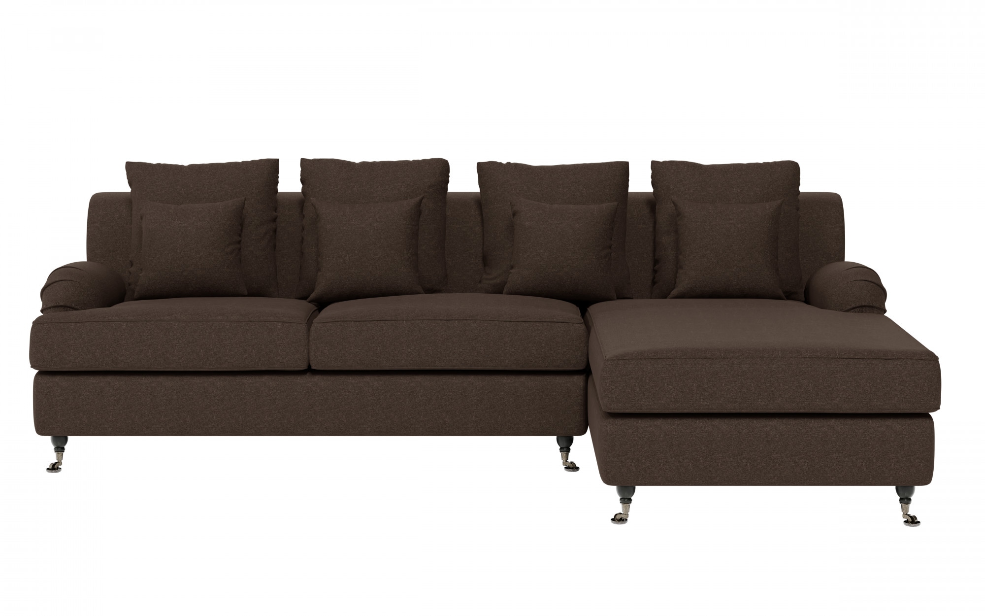 Home affaire Ecksofa "NORIN L-Form", zwei Fußarten: vorne - Rollen, hinten günstig online kaufen
