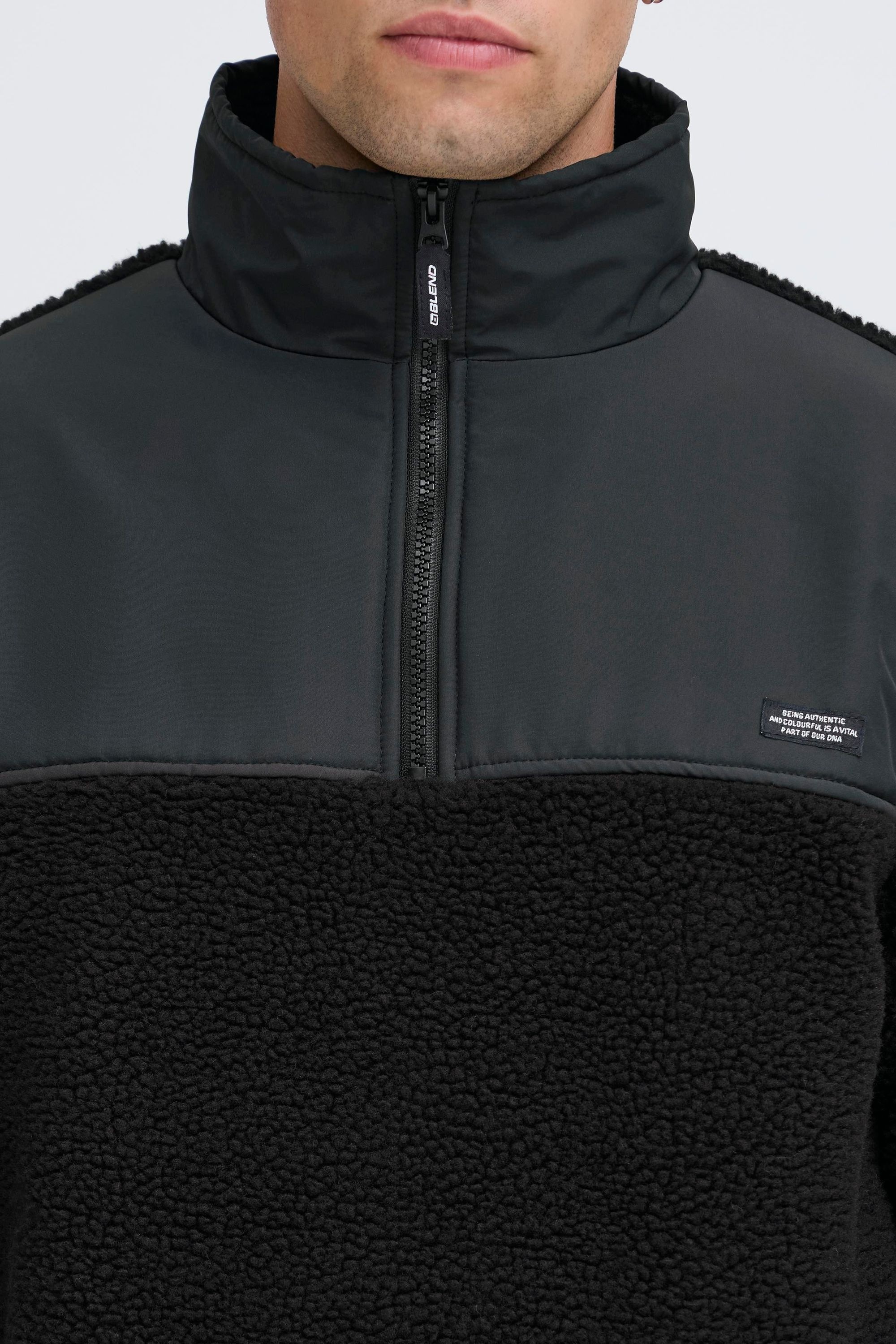 Blend Plüschjacke »BHMTortex« ohne Kapuze Lässiger Troyer in Teddy-Optik