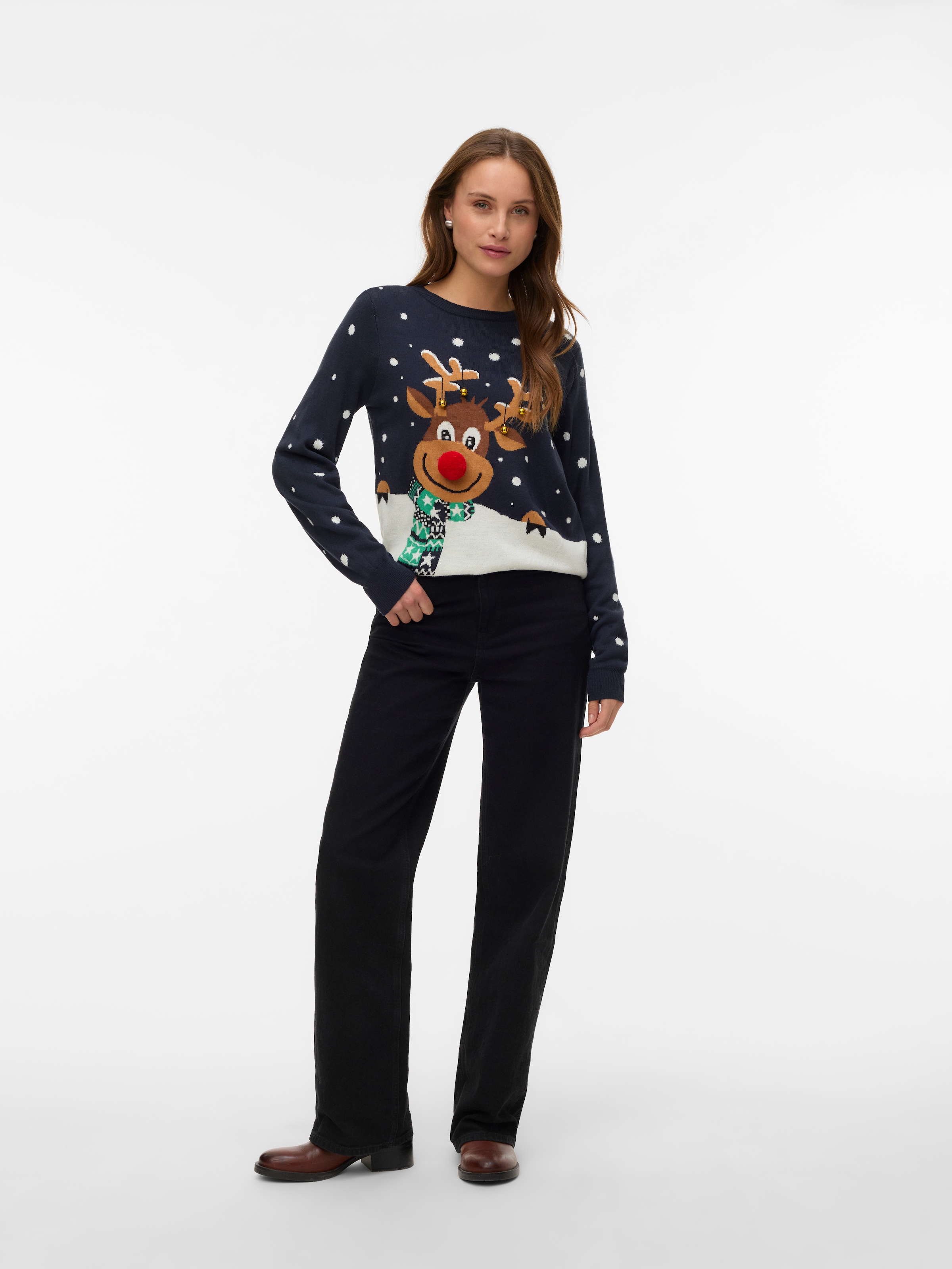 Vero Moda Weihnachtspullover »VMFROSTYDEER LS O-NECK PULL. XMAS BOX«