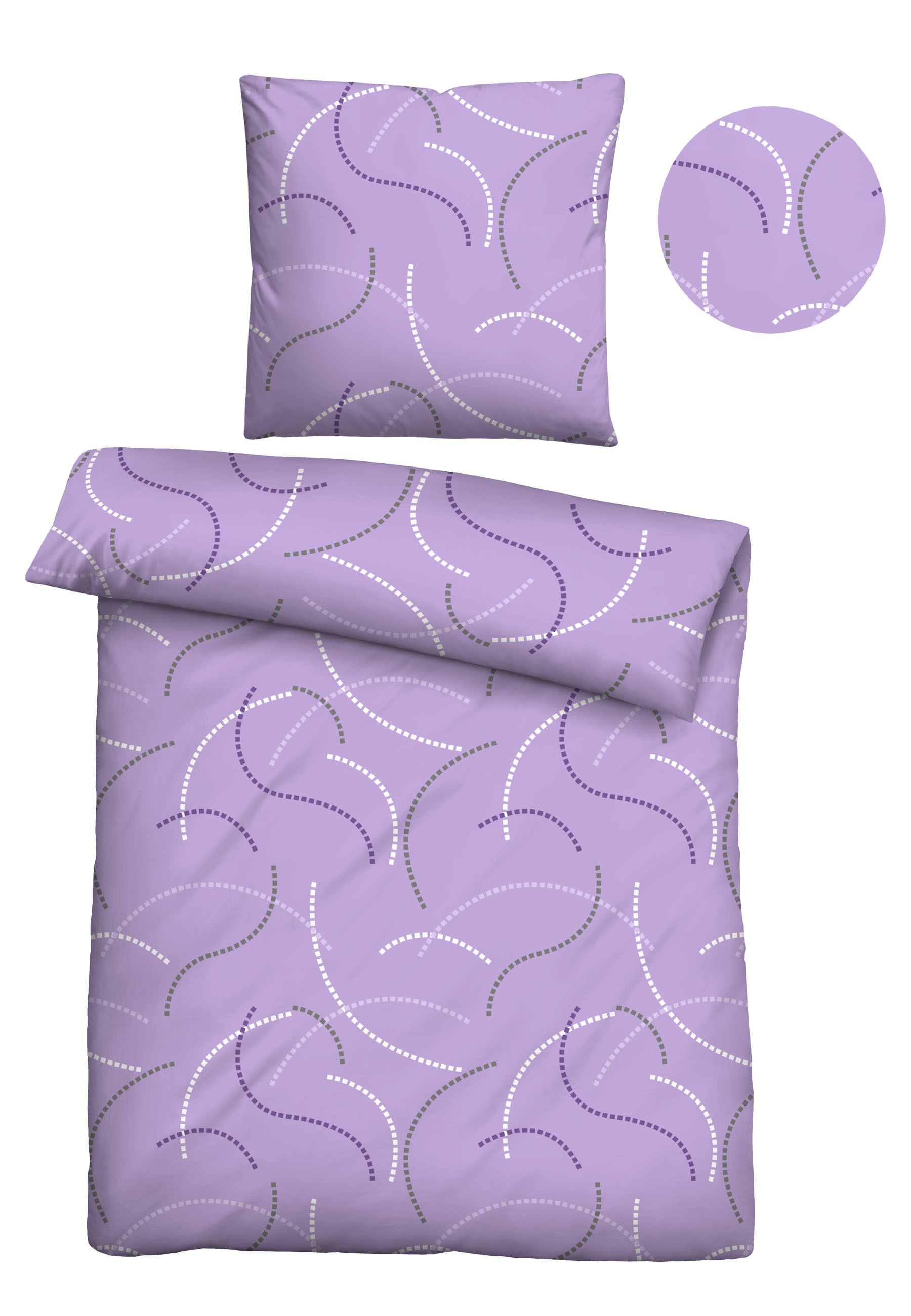 Thumbnail - Castell - Markenbettwäsche Bettwäsche "0560966" 2 Stk. feiner Glanz + weicher Griff, pflegeleicht, ganzjährig einsetzbar...