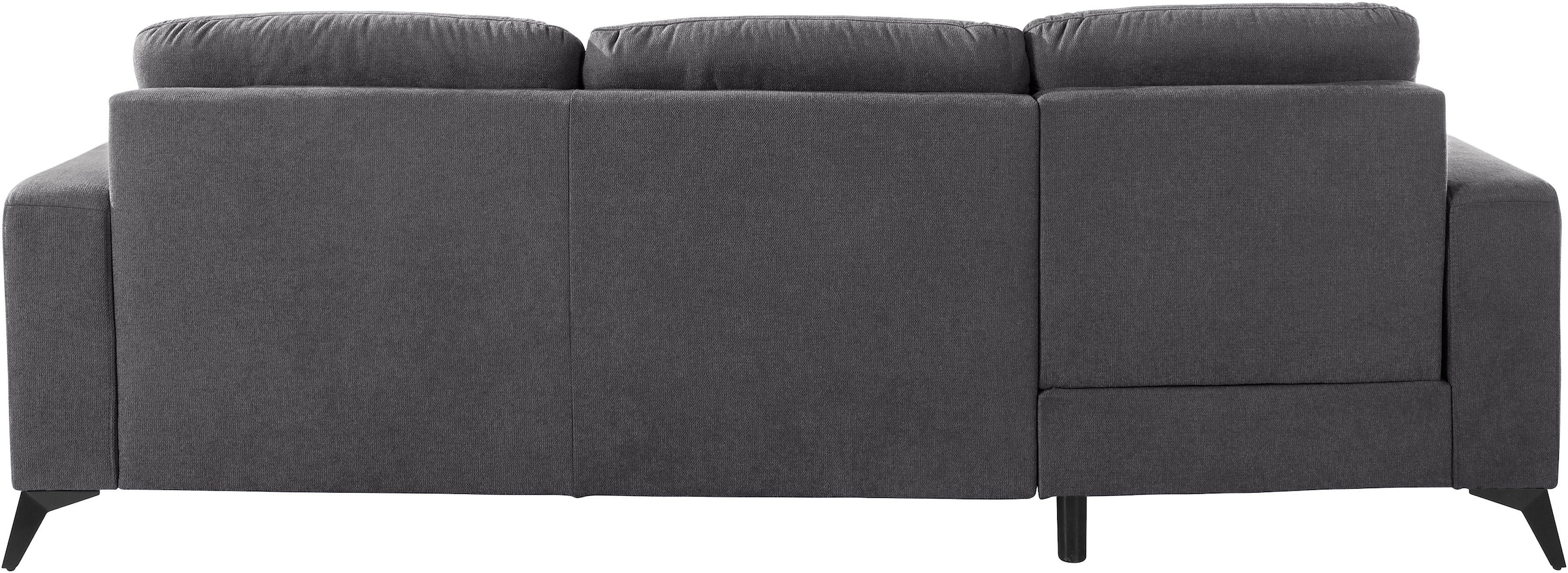 Places of Style Ecksofa »Lolland L-Form«, Wahlweise mit Bettfunktion und Bettkasten, Federkern