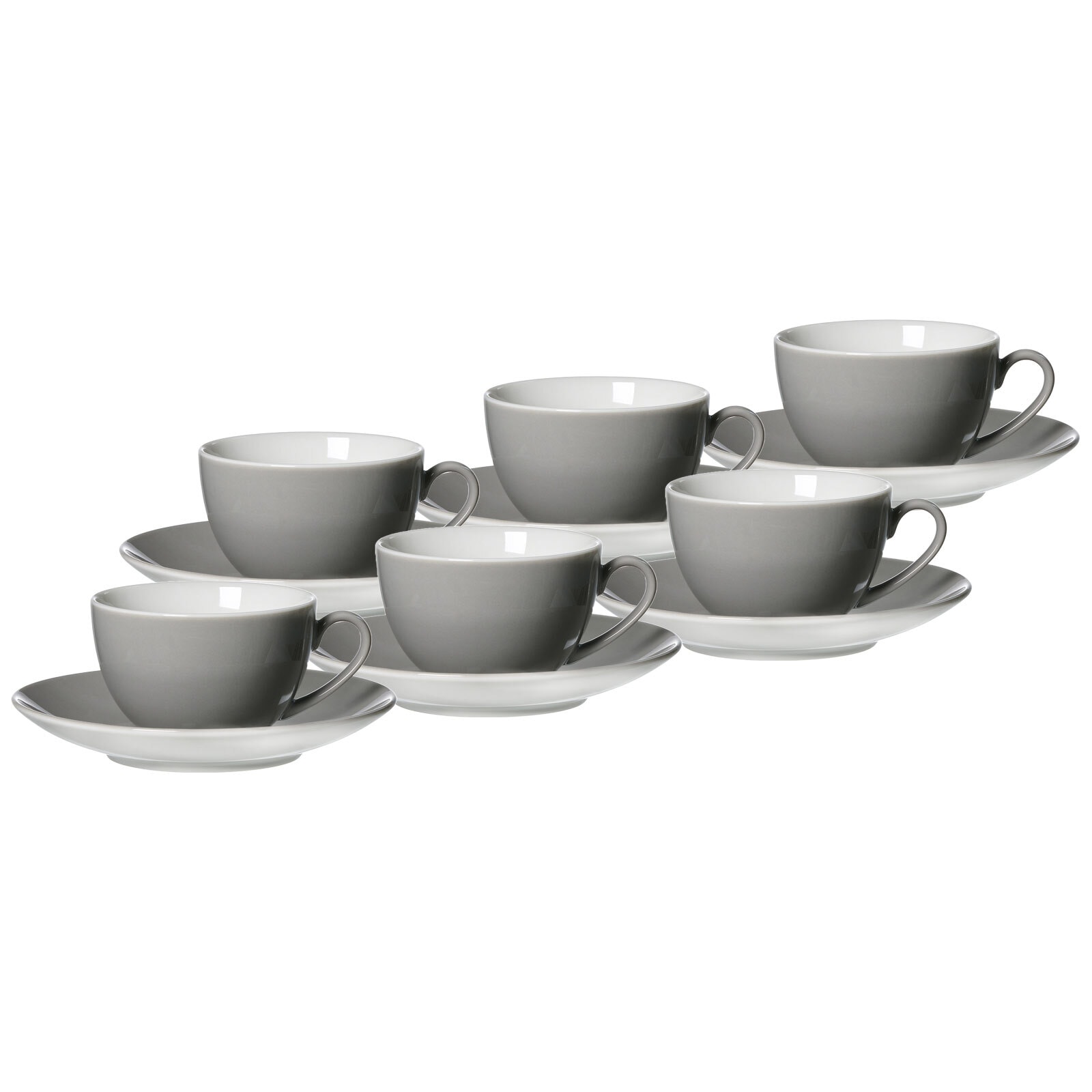 Ritzenhoff & Breker Tasse "Kaffeetassen mit Untertassen Doppio 200 ml 6er S günstig online kaufen