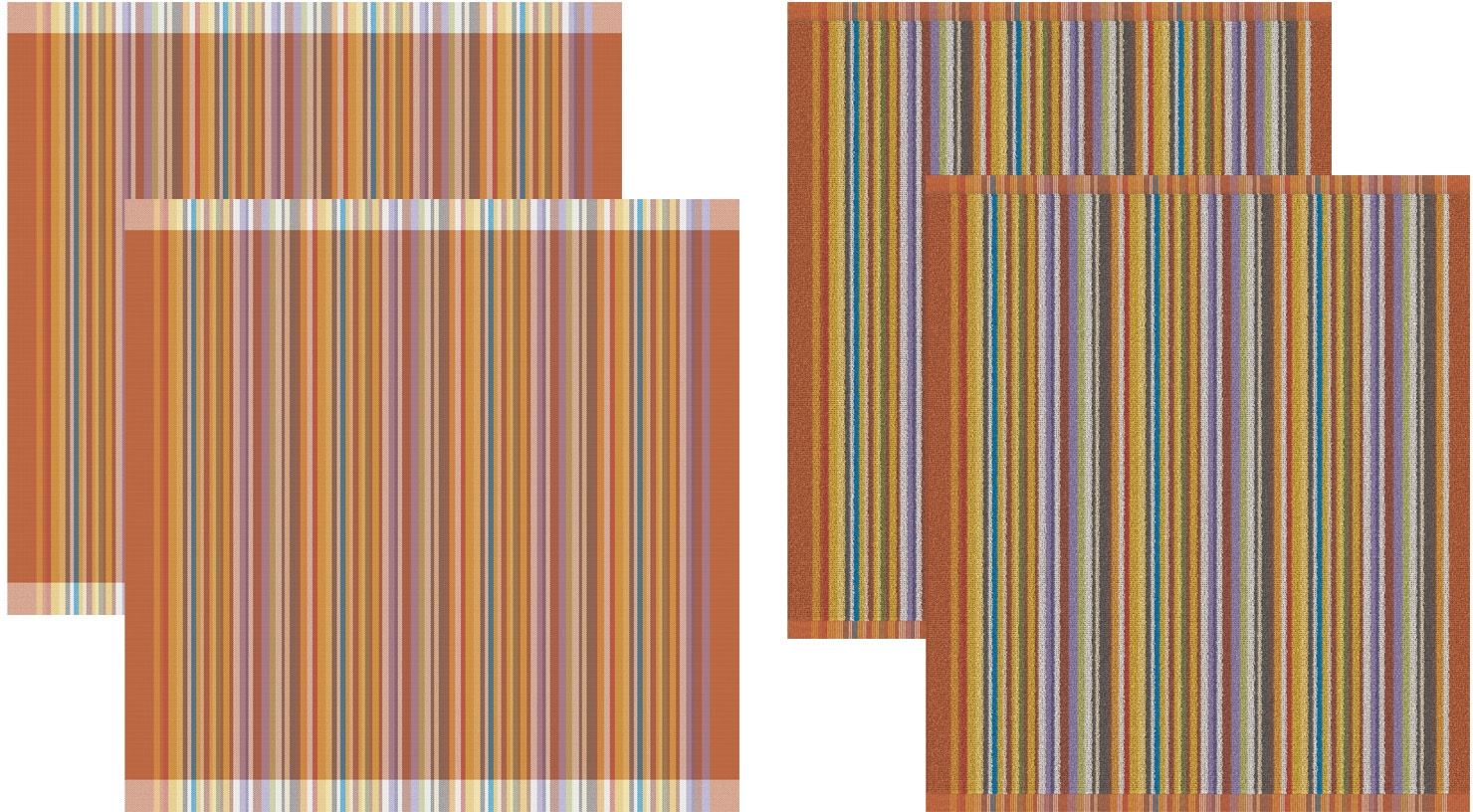DDDDD Geschirrtuch »Over the rainbow«, (Set, 4 tlg., Combi-Set: bestehend aus 2x Küchentuch + 2x Geschirrtuch)