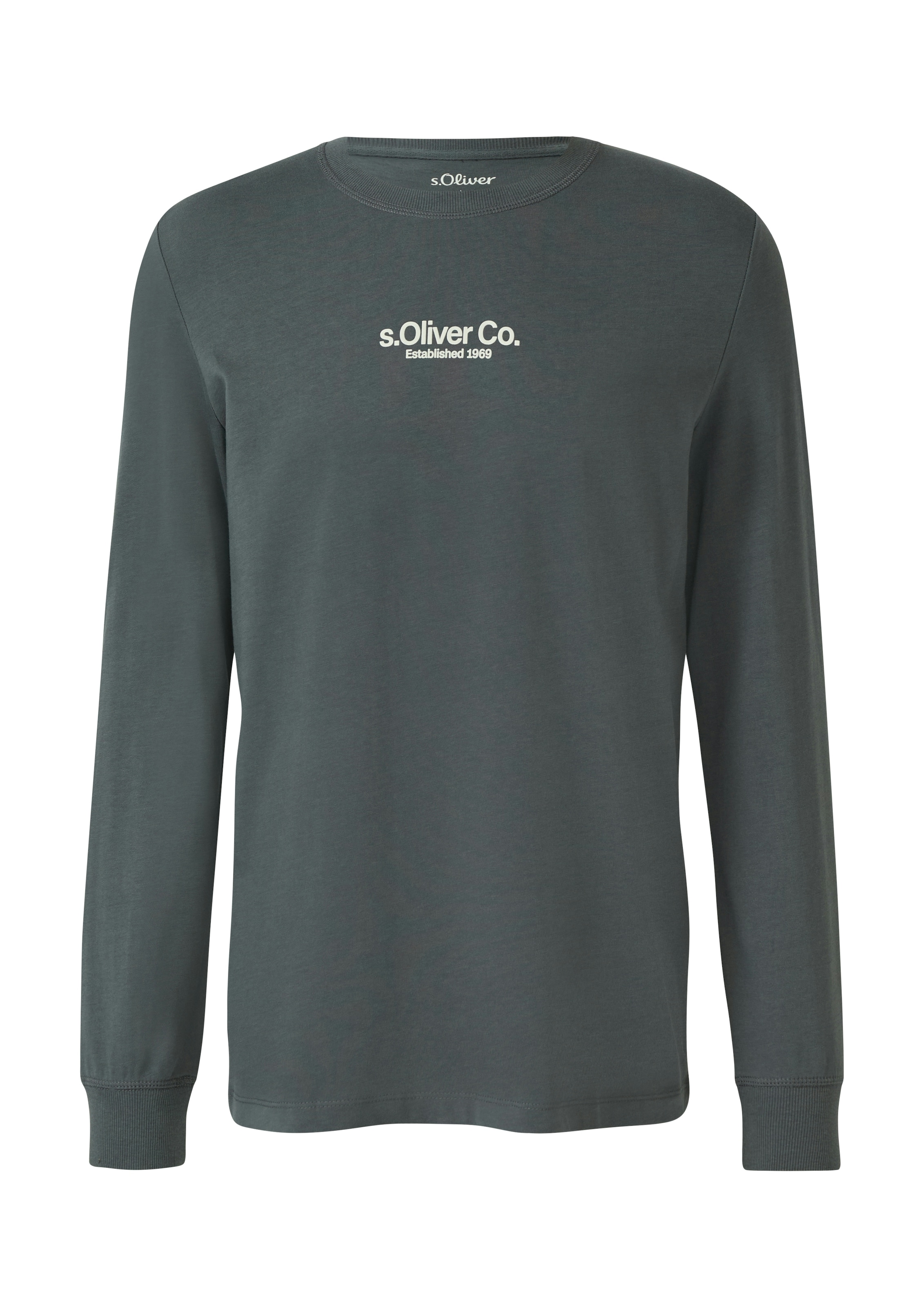 s.Oliver Langarmshirt mit Logo Schriftzug