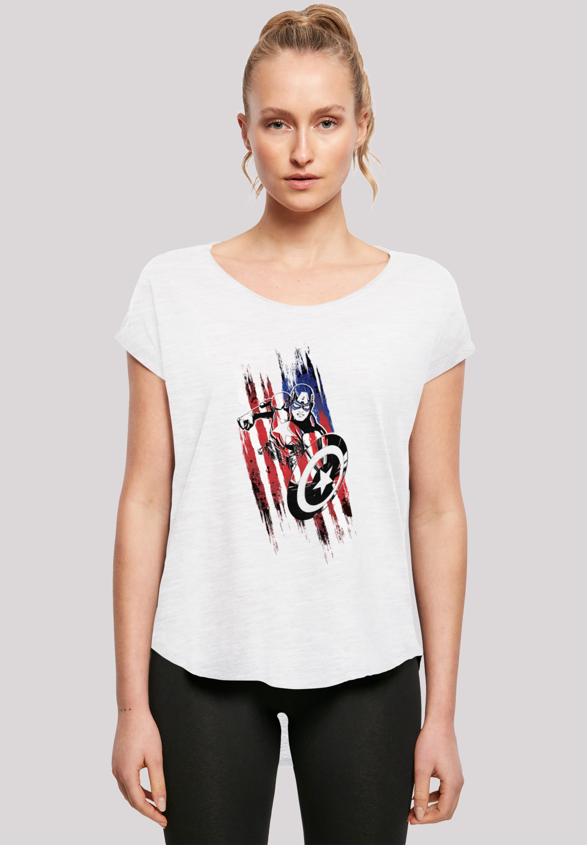 F4NT4STIC T-Shirt "Marvel Avengers Captain America Streaks", Print günstig online kaufen