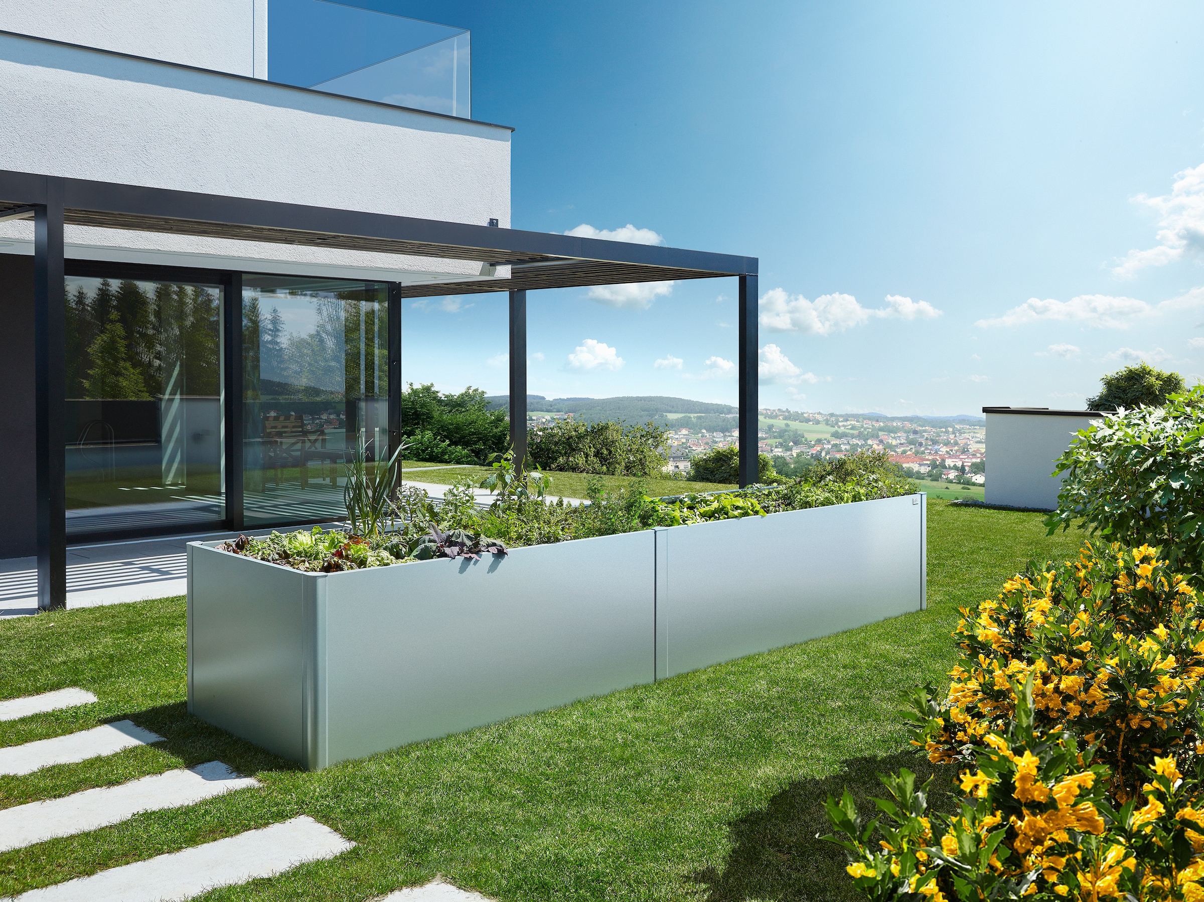 Biohort Hochbeet »4x1, verschiedene Farben« 397x102x77 cm, extrem langlebig, aus Metall