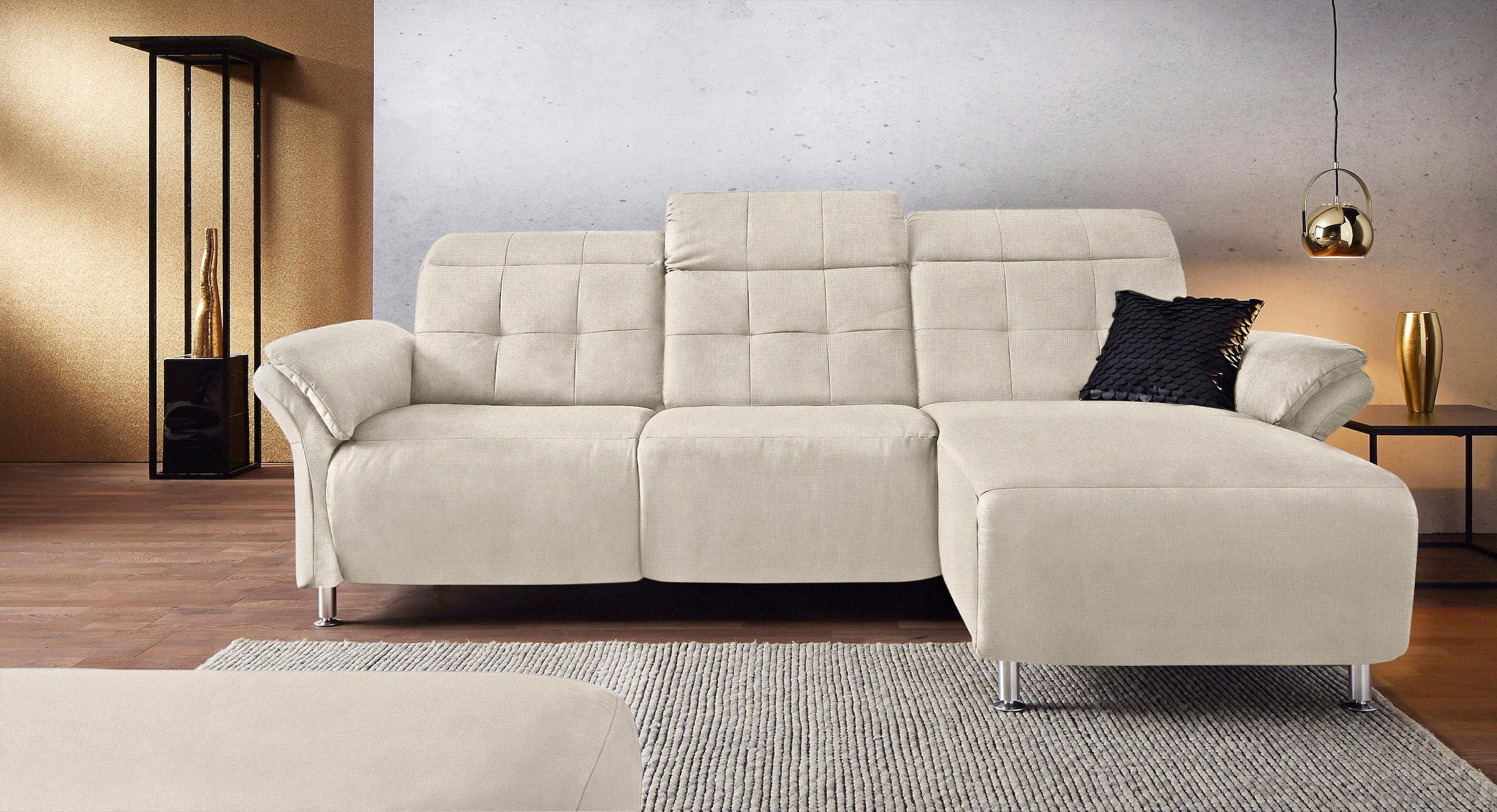Home affaire Ecksofa "Manhattan L-Form" 2 Sitze mit elektrischer Relaxfunkt günstig online kaufen