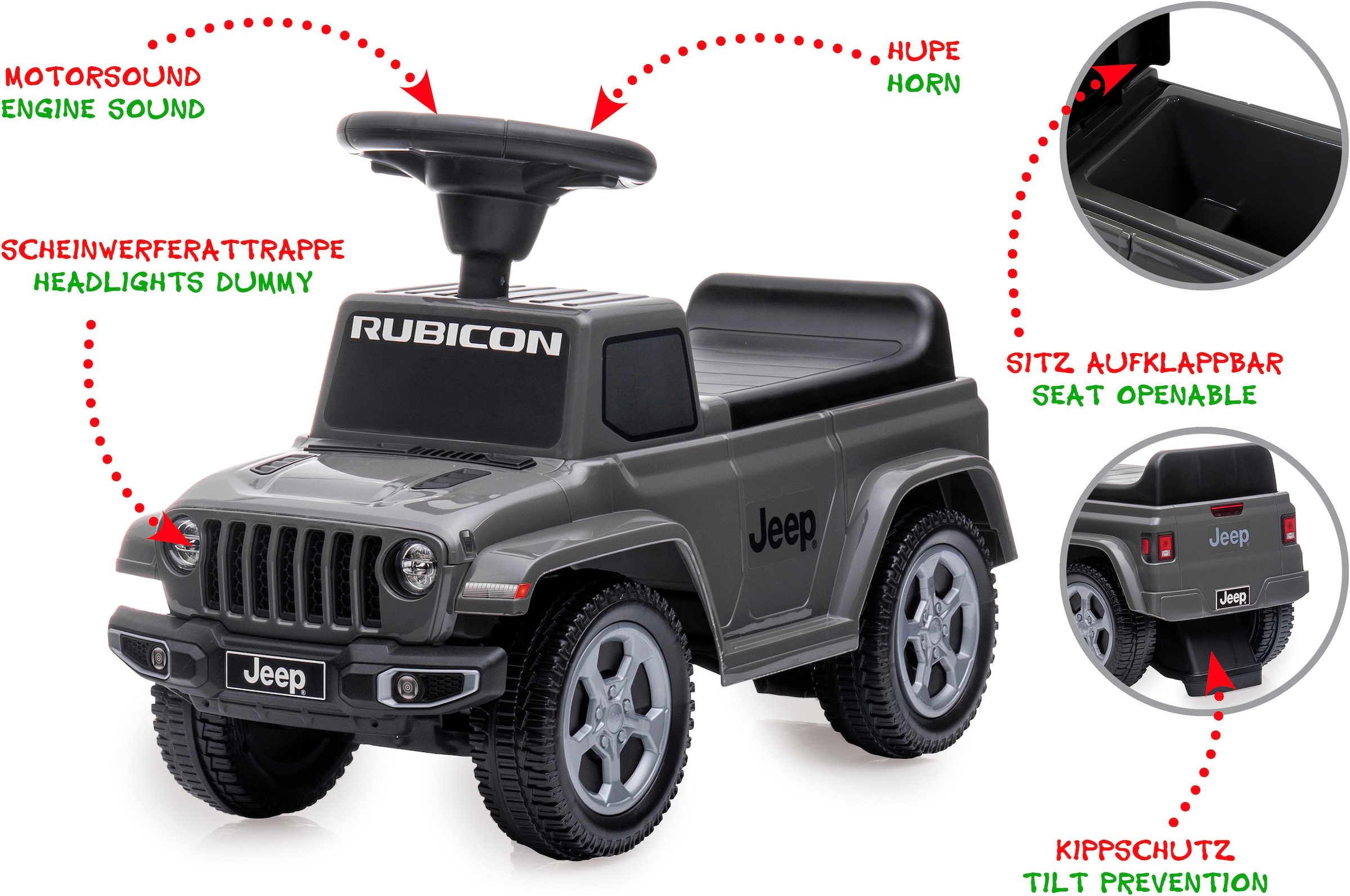 Jamara Rutscherauto »Jeep® Gladiator« mit Sound
