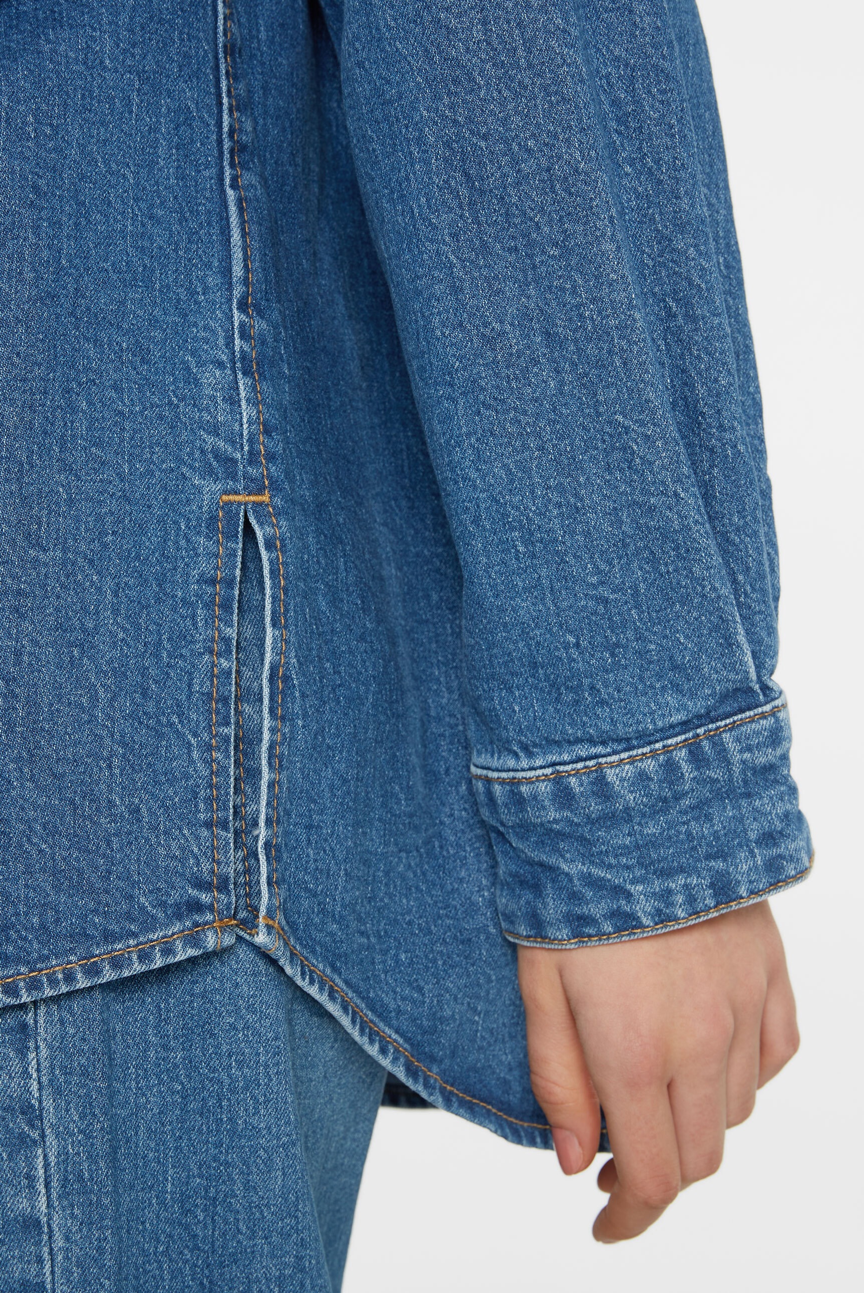 SENSES.THE LABEL Jeansbluse, mit Brusttasche