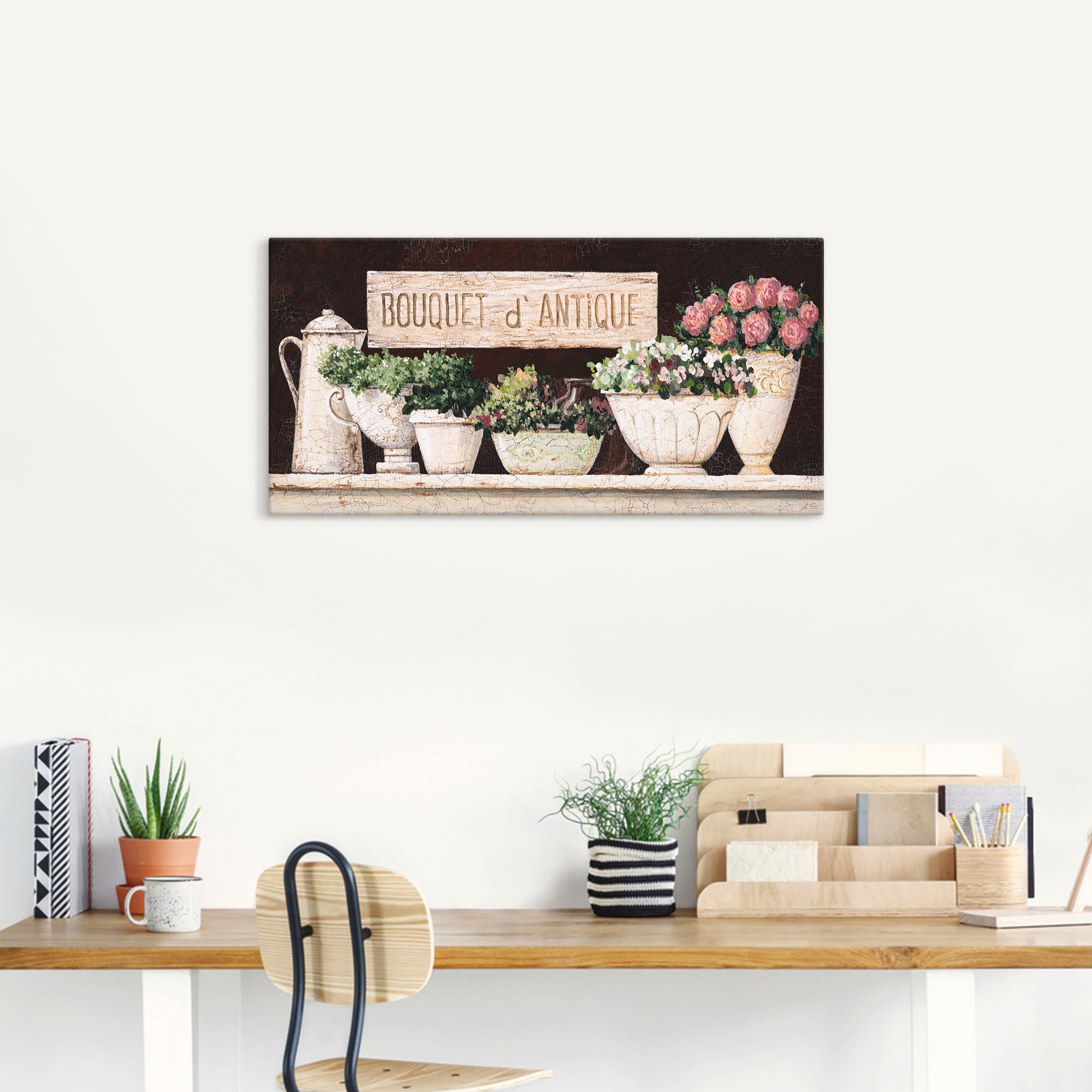 Artland Wandbild "Antike Sträuße" Vasen & Töpfe 1 Stk. tlg. als Alubild, Le günstig online kaufen