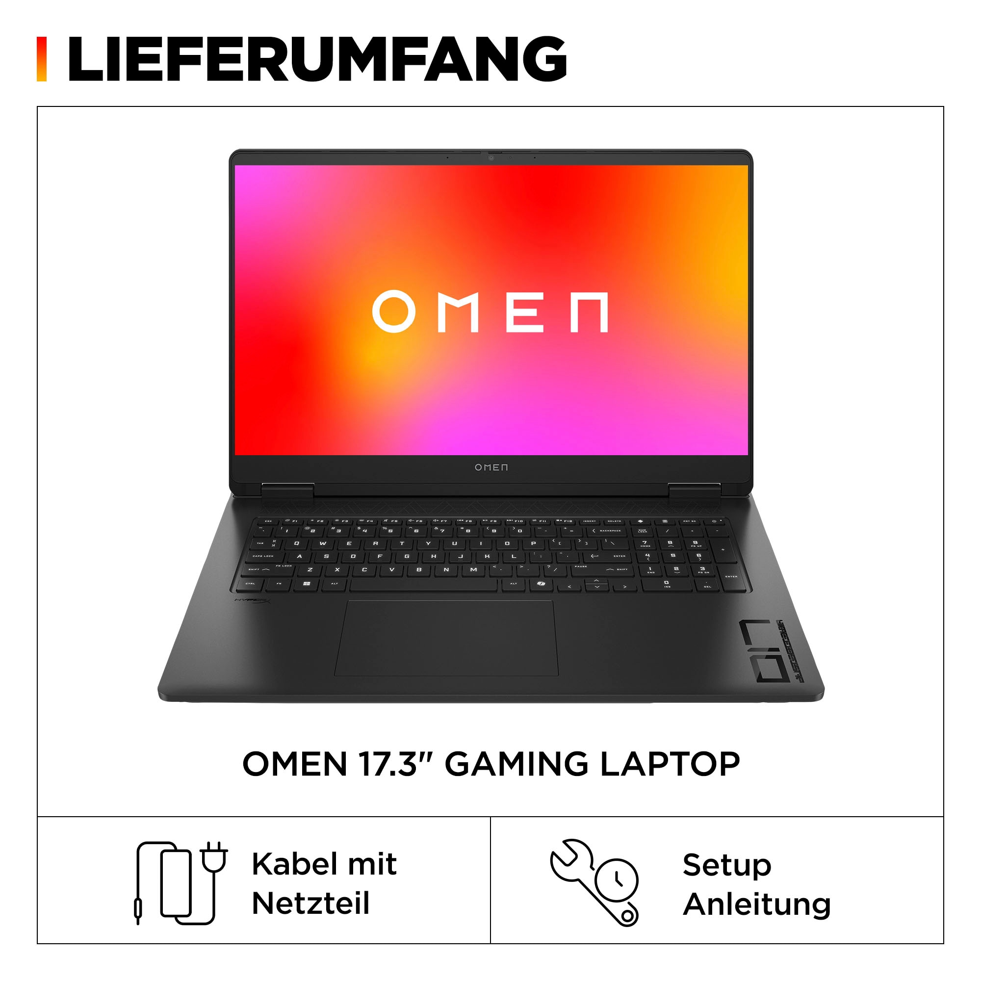 HP Gaming-Notebook »Omen 17-db1272ng« 43,94 cm / 17,3 ″ AMD Ryzen™ AI 7 GeForce RTX 5060 1.000 GB SSD