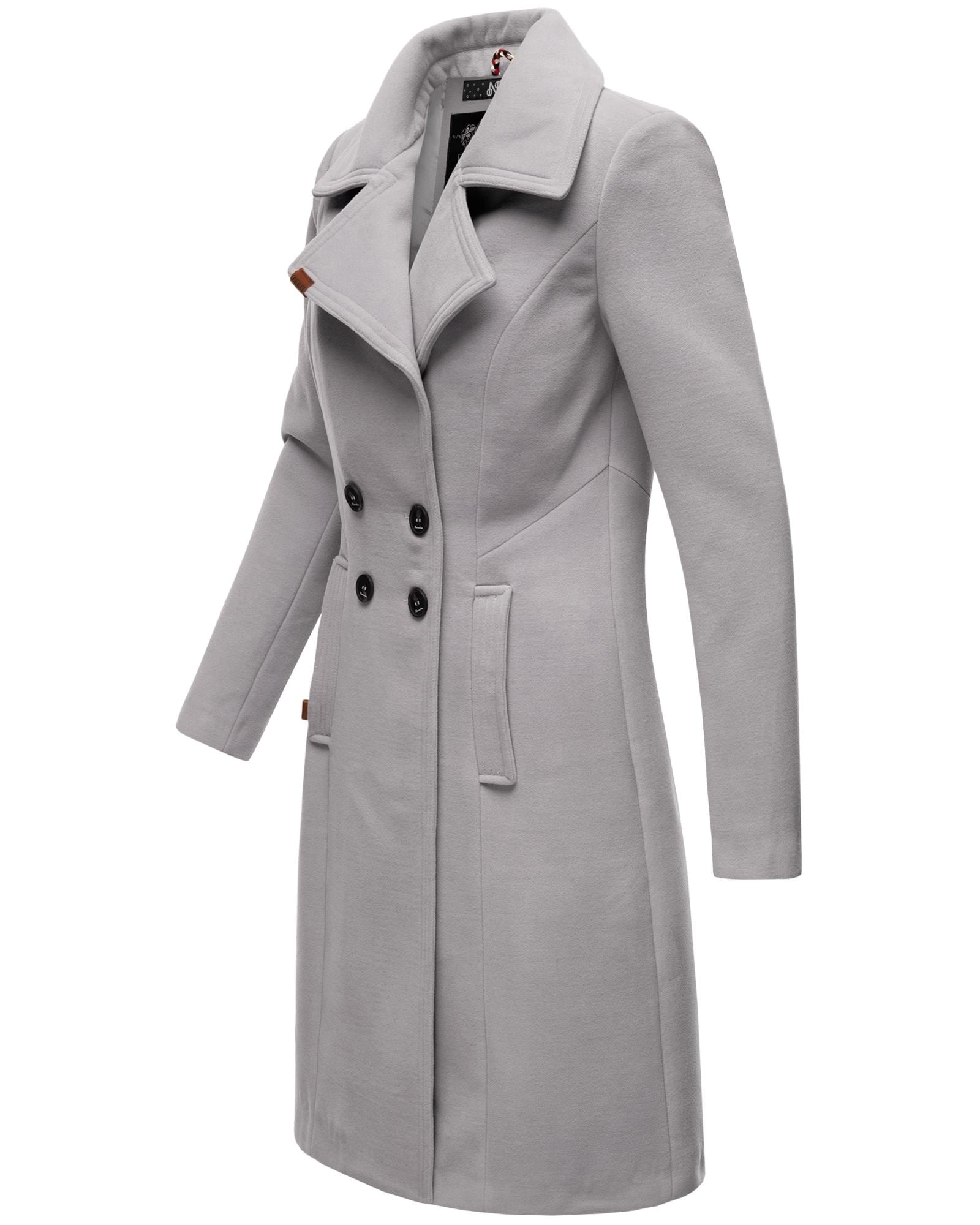 Navahoo Wintermantel »Wooly«, edler Damen Trenchcoat in Wollmantel-Optik