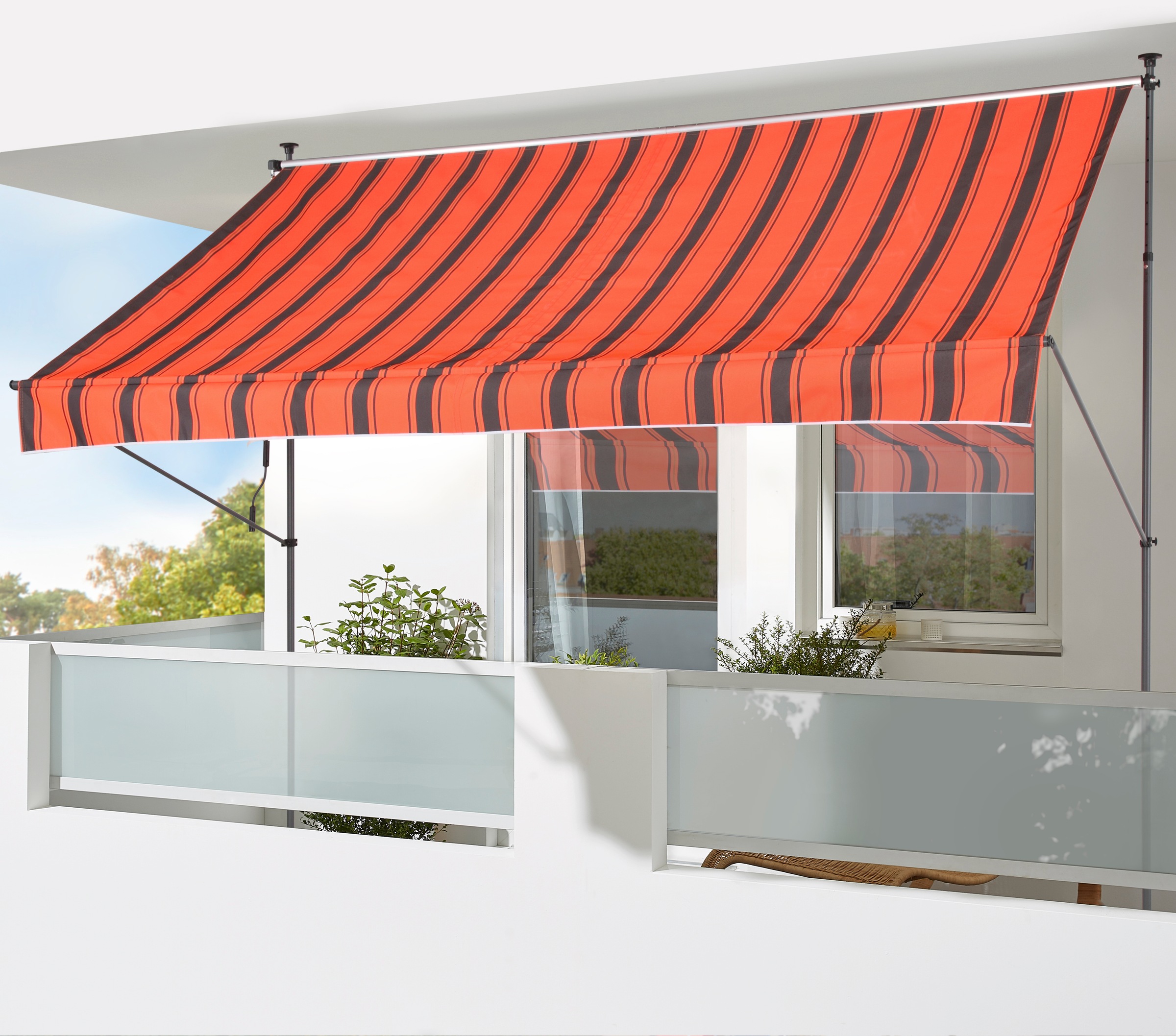 Klemmmarkise KONIFERA, B:250cm, orange, Polyester, Terasse, Markisen, "Torremolinos", Breite/Ausfall: 250/150 cm