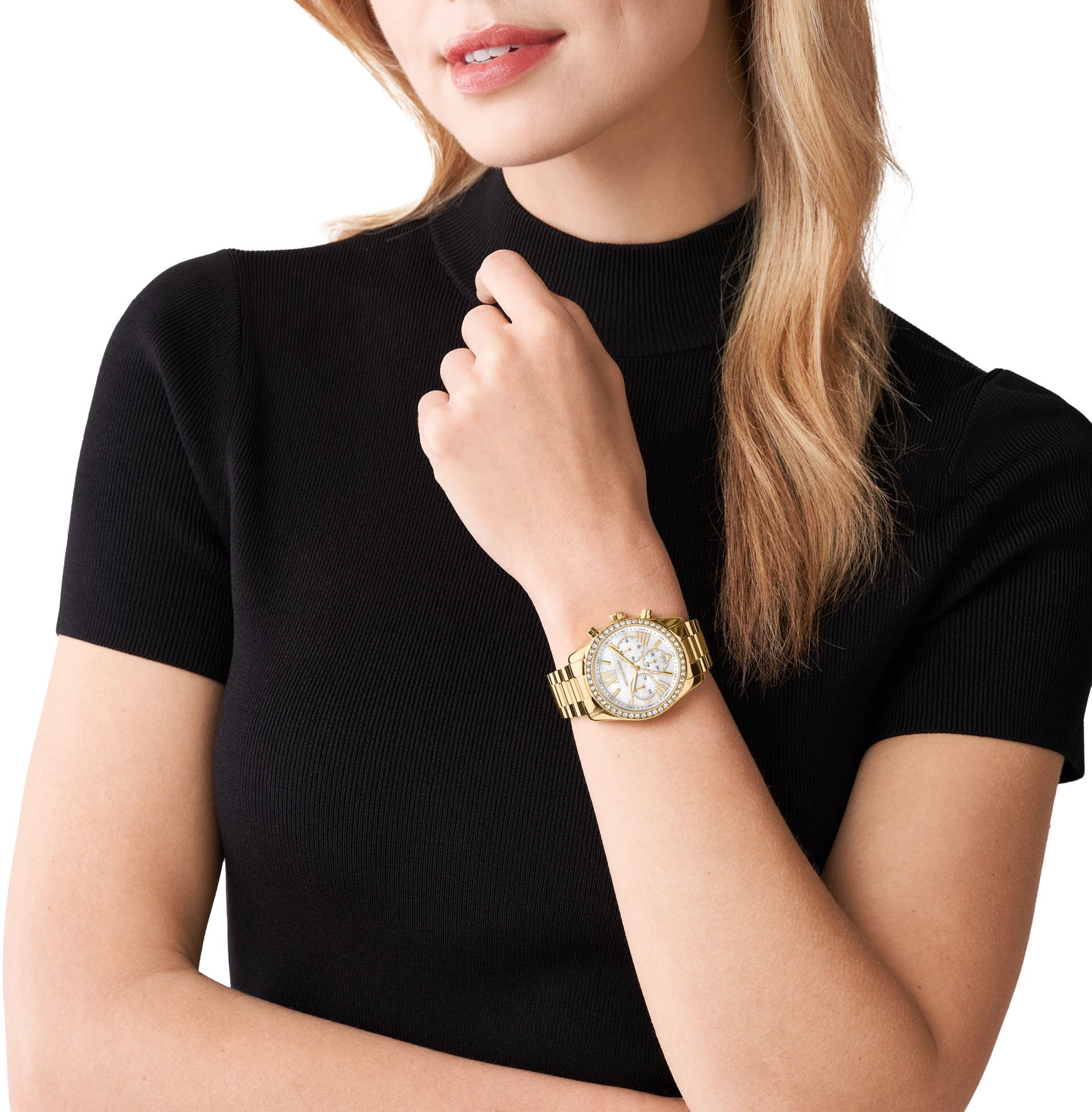 MICHAEL KORS Chronograph »LEXINGTON«, Quarzuhr, Armbanduhr, Damenuhr, Stoppfunktion, Edelstahlarmband