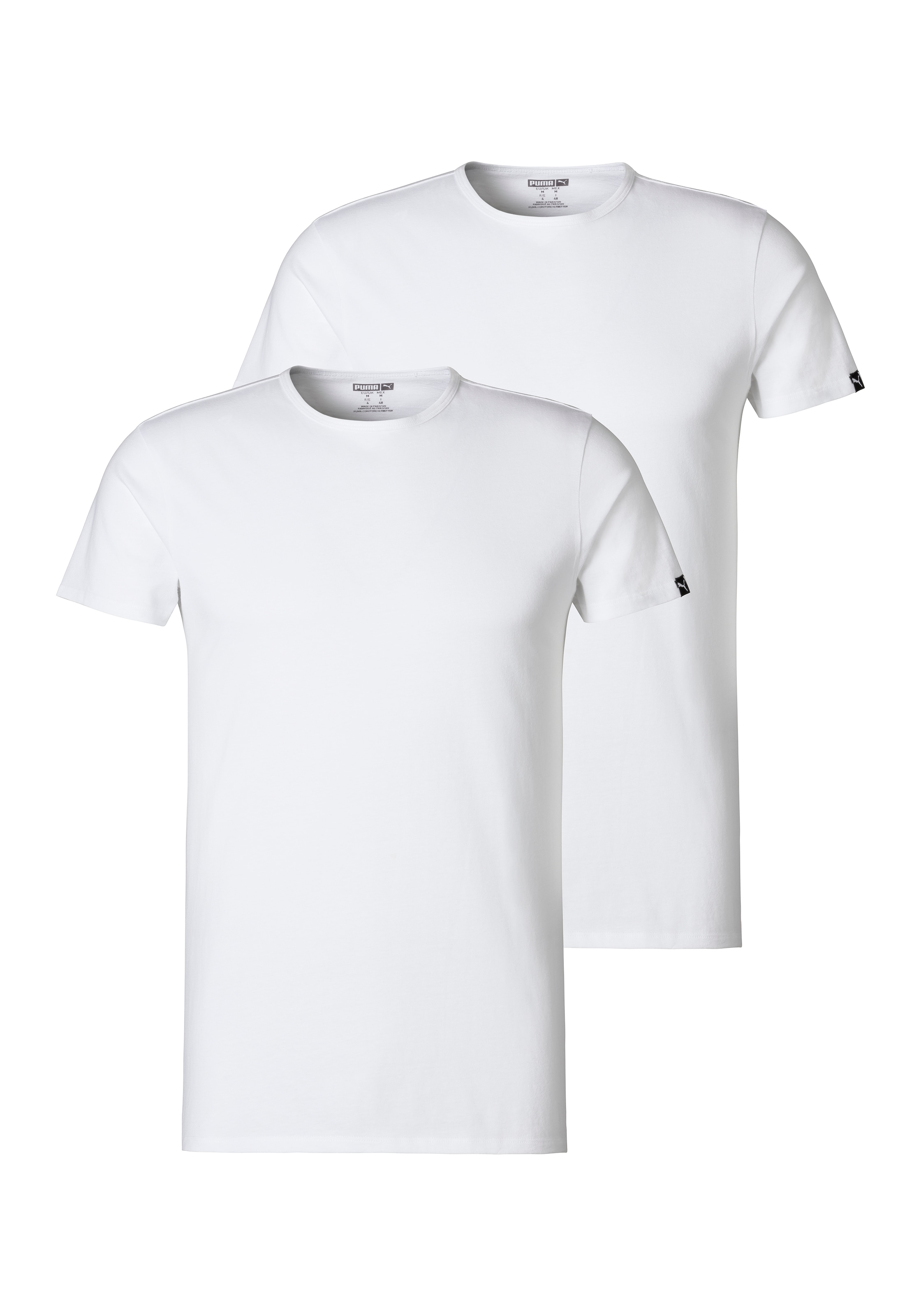PUMA T-Shirt, (2er-Pack), Rundhalsausschnitt, Kurzarm, Regular Fit, elastis günstig online kaufen