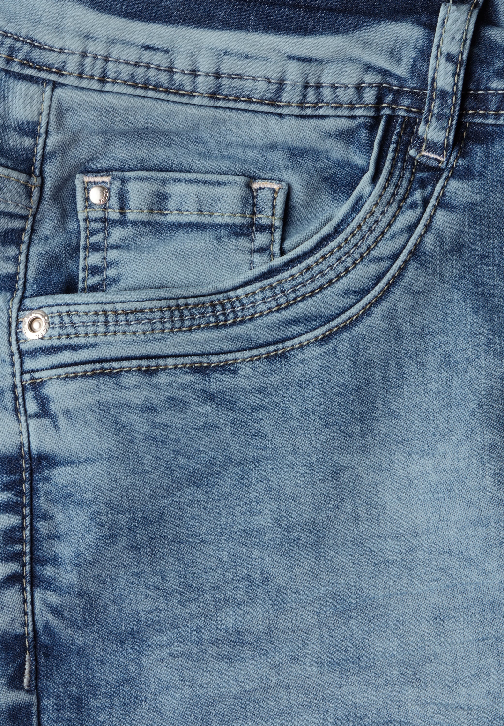 Cecil Slim-fit-Jeans, softer Materialmix