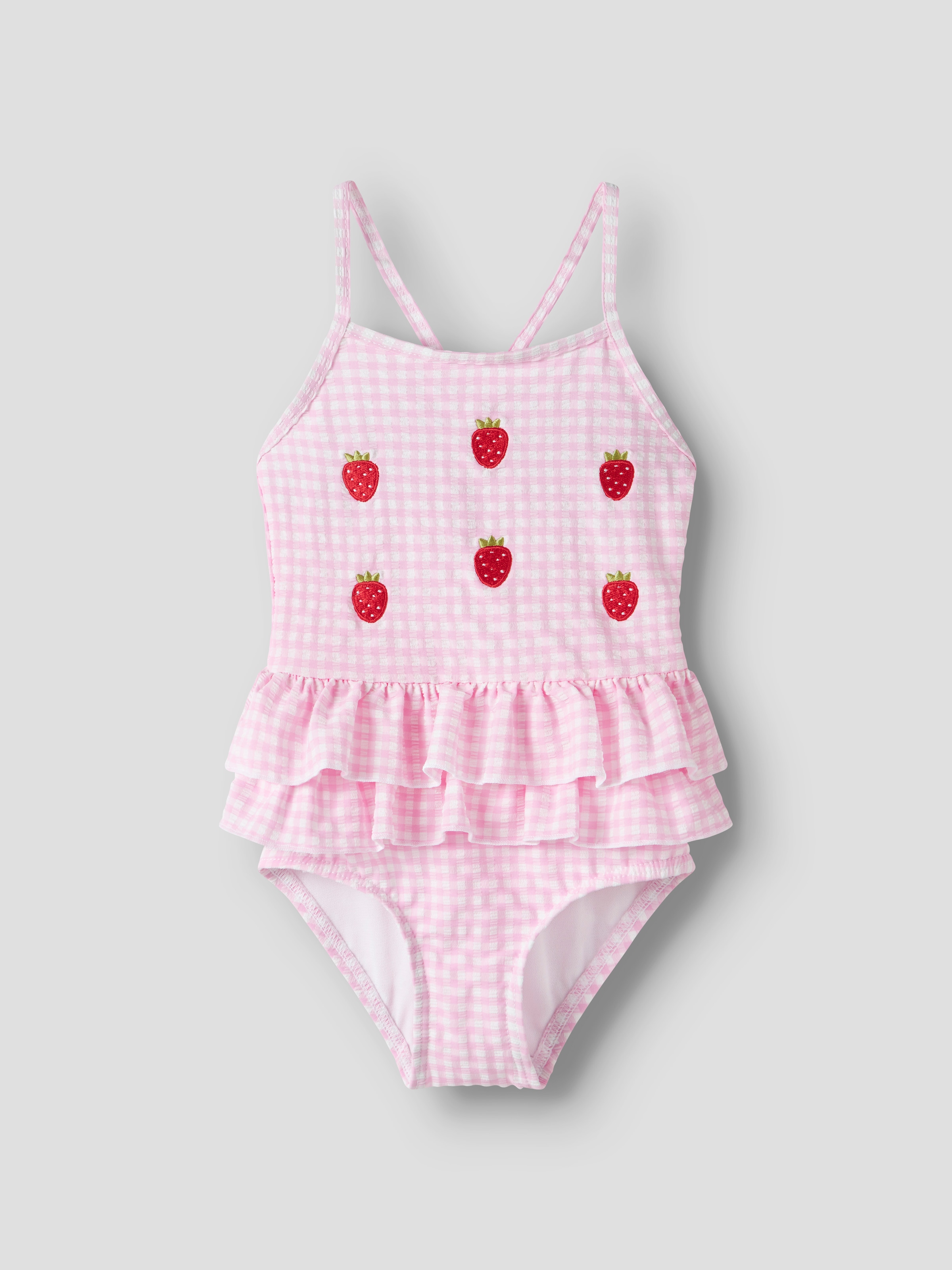 Name It Badeanzug »NMFZAMMER SWIMSUIT« mit Stickerei und Rüschen