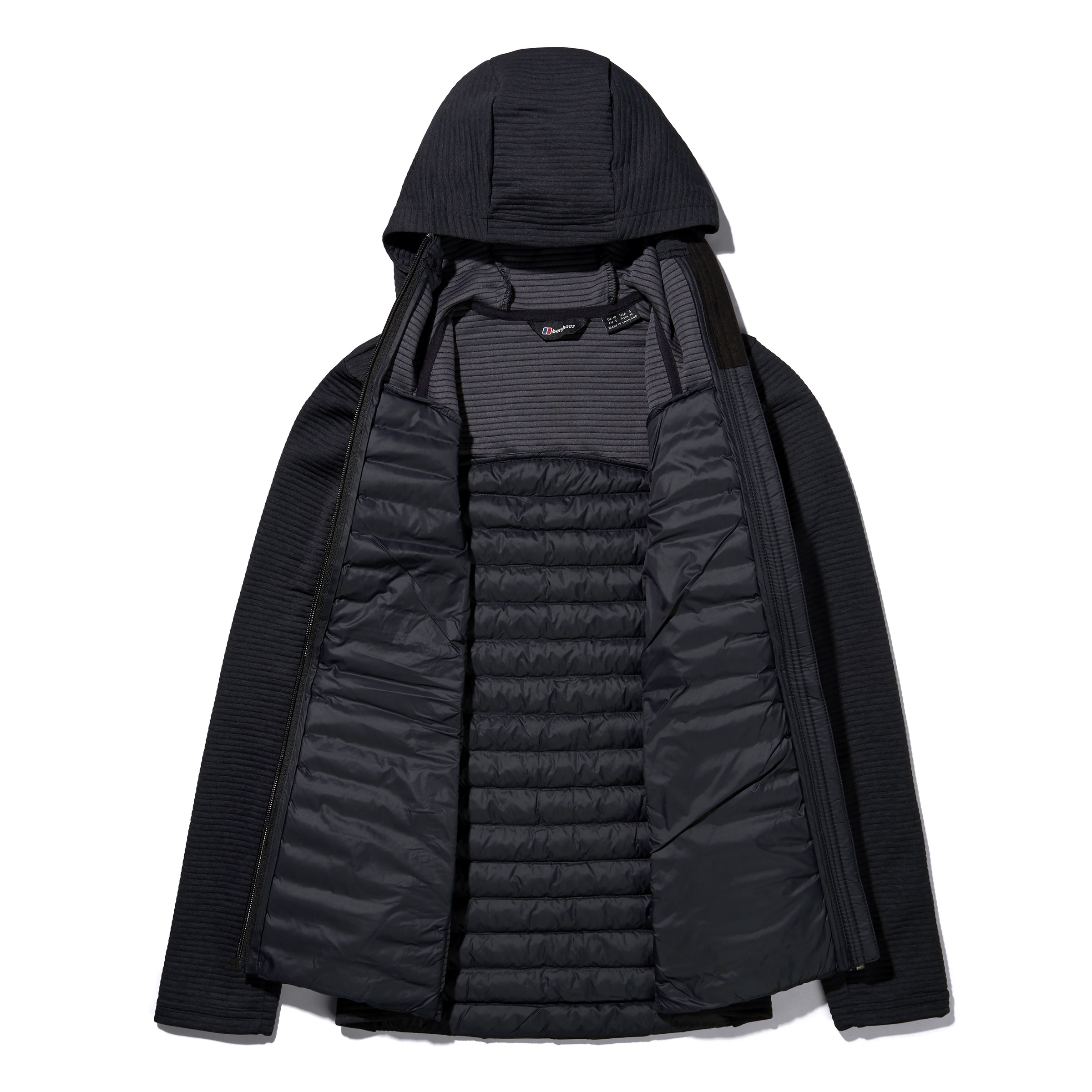 Berghaus Hybridjacke »NULA HYBRID JACKET« mit Kapuze Hydroloft® Isolierung, Strickfleece-Einsätze, leicht verstaubar