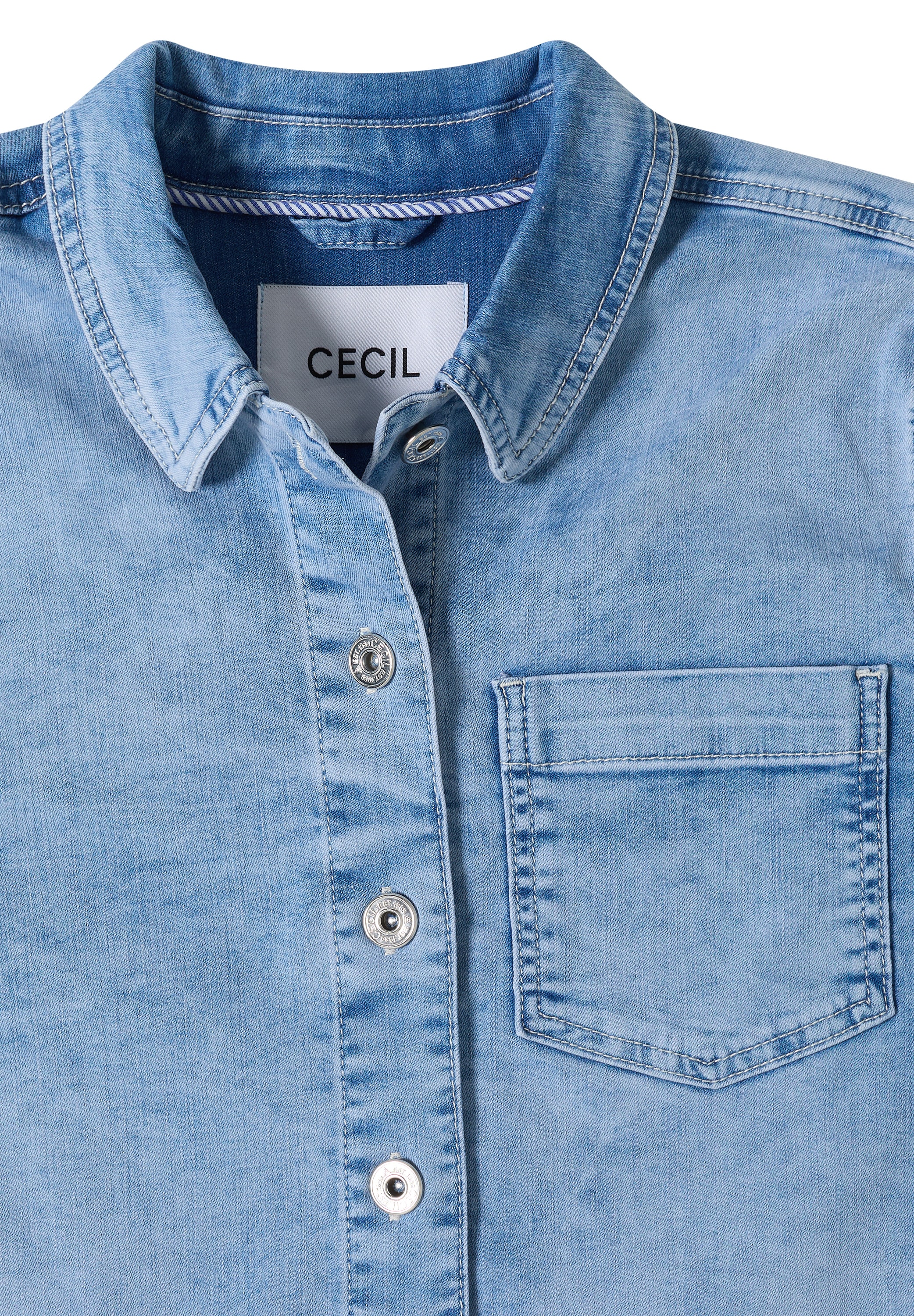 Cecil Jeansjacke ohne Kapuze in Denim-Optik