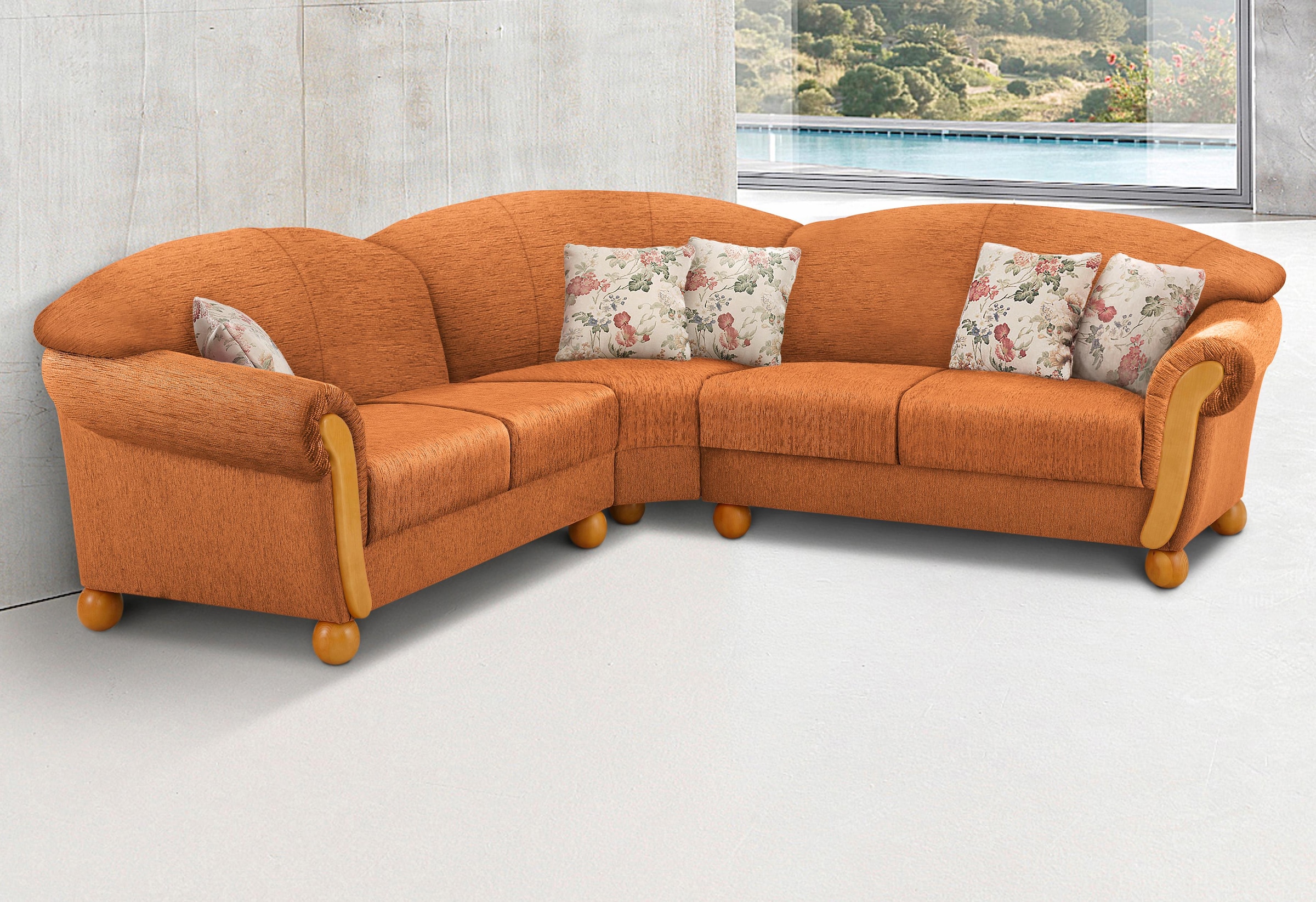 Home affaire Ecksofa "Milano, bequem mit Federkern, B/T/H 233/233/83cm, Lan günstig online kaufen