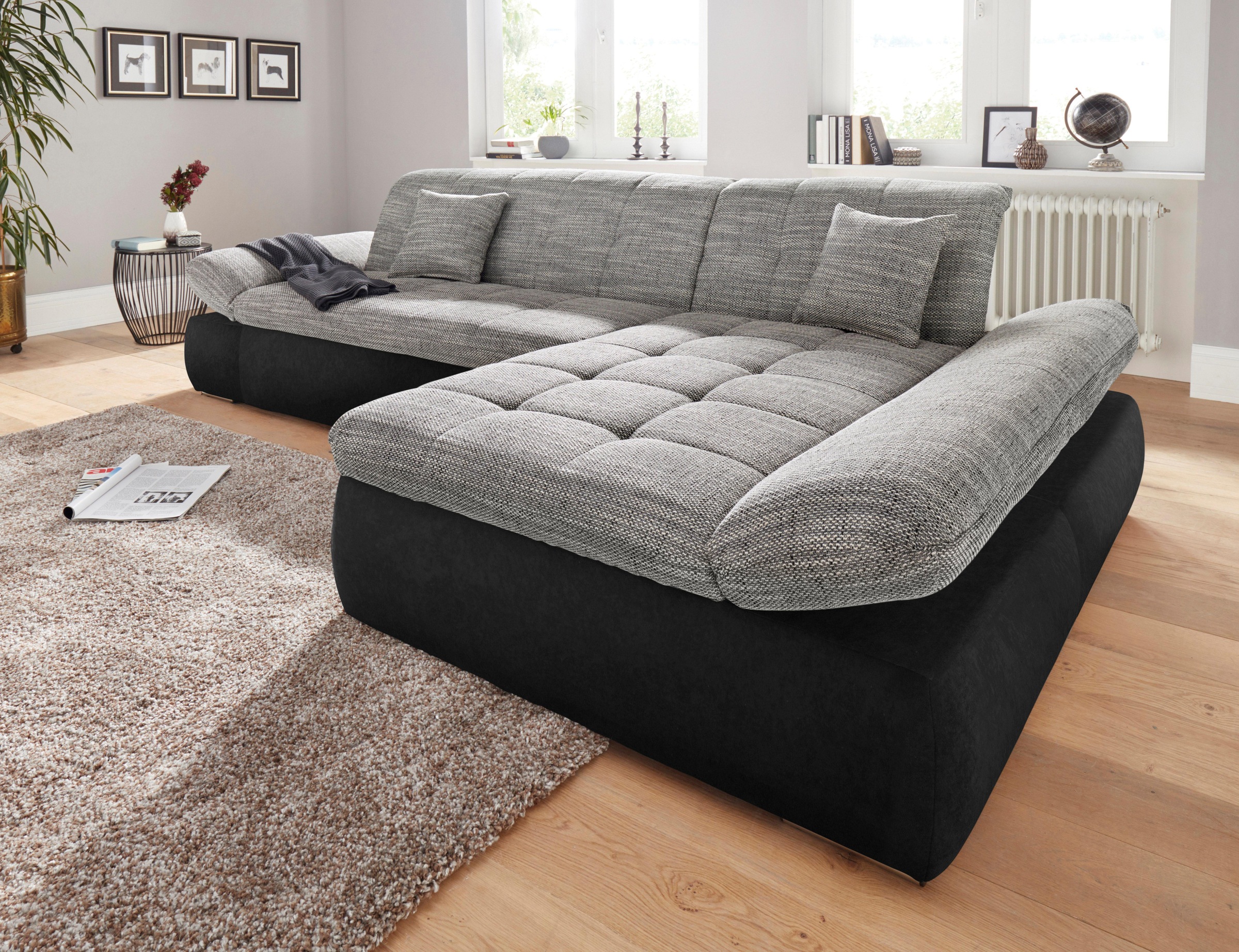 DOMO collection Ecksofa "PB Moric wahlweise mit Bettfunktion + Armteilverst günstig online kaufen