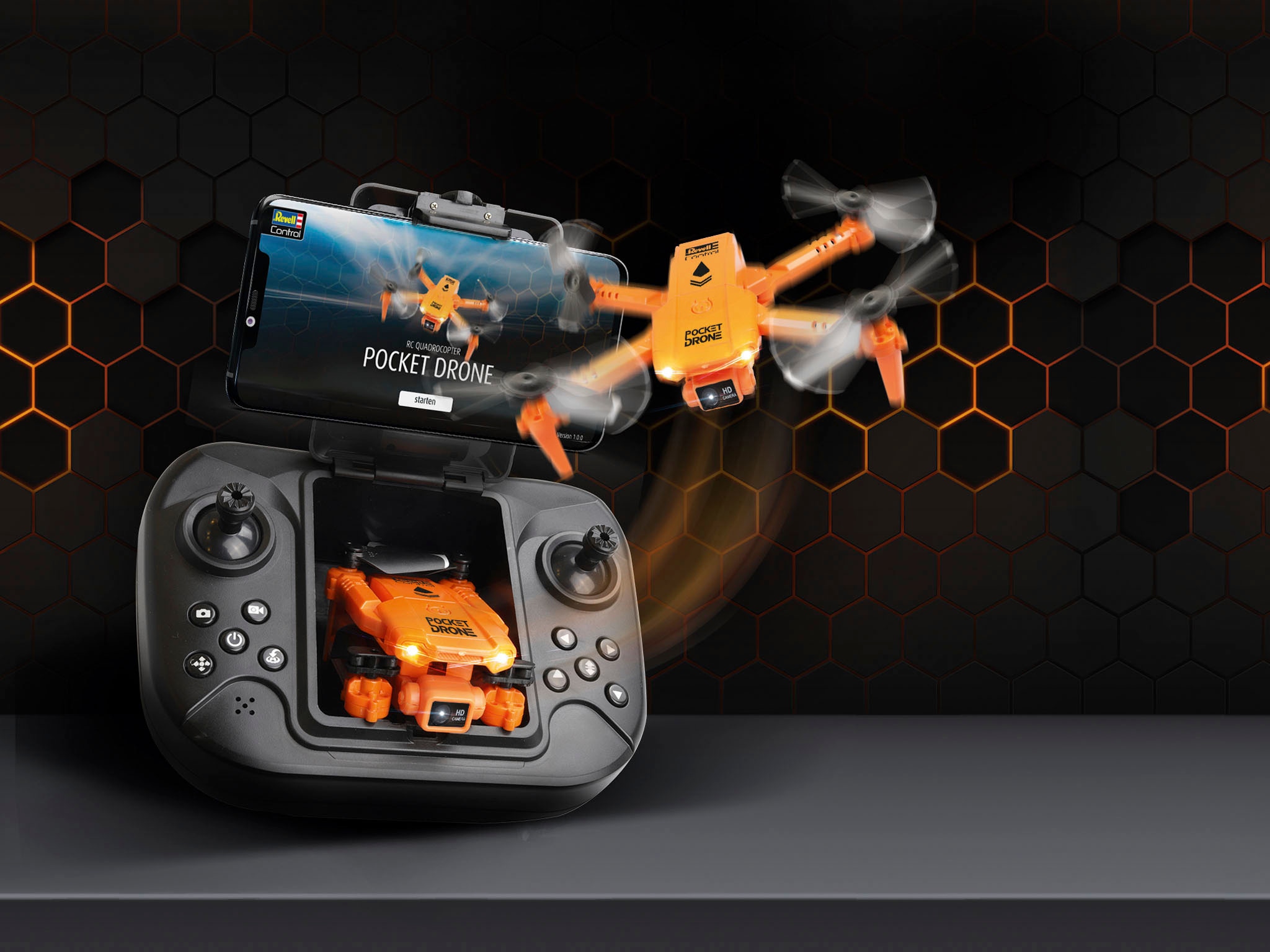 Revell® RC-Quadrocopter »Pocket Drone, 2,4 GHz«, im Miniaturformat