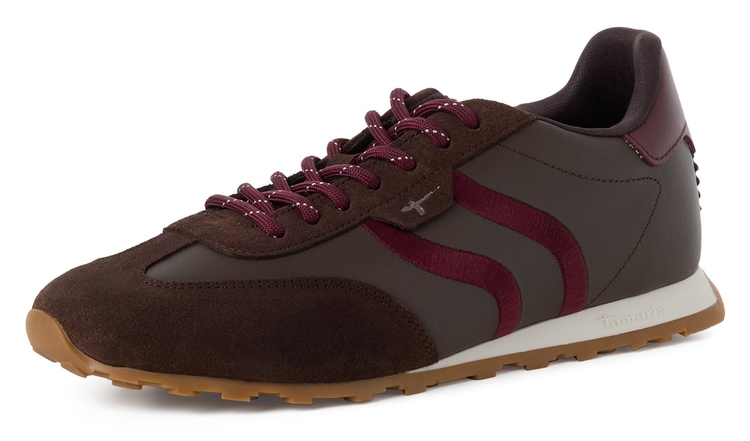 Tamaris Keilsneaker Freizeitschuh, Halbschuh, Schnürer im Retro-Look