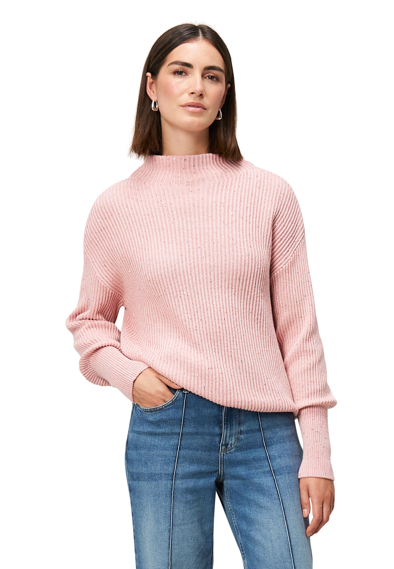 Zero Strickpullover "Damen mit Pailletten" 1 Stk. Pailletten günstig online kaufen