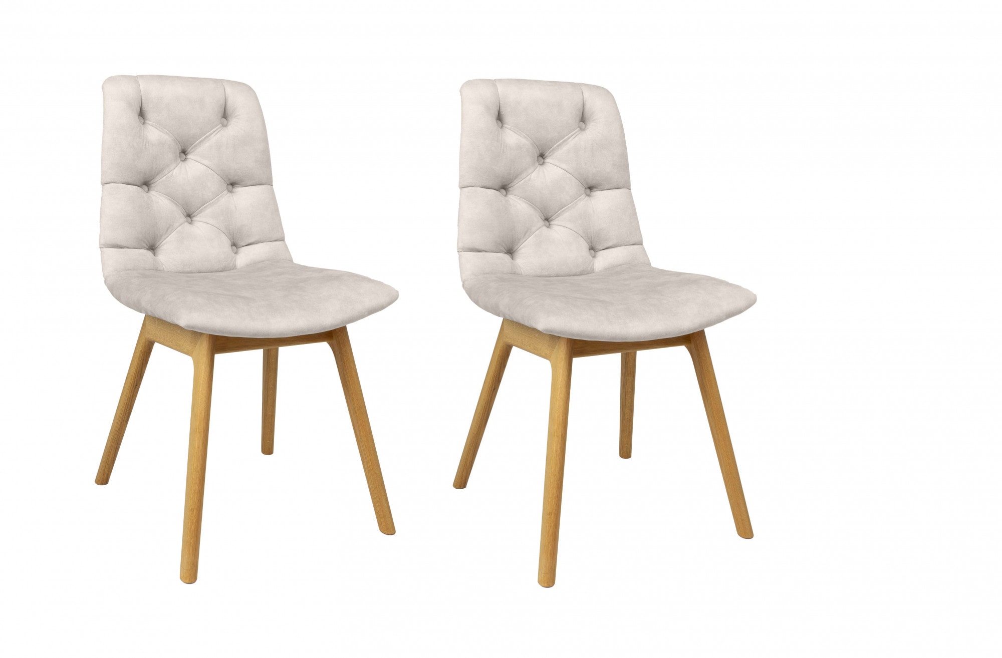 andas 4-Fußstuhl "Ramon", (Set), 2 St., Samt, mit Massivholzbeinen, verschi günstig online kaufen