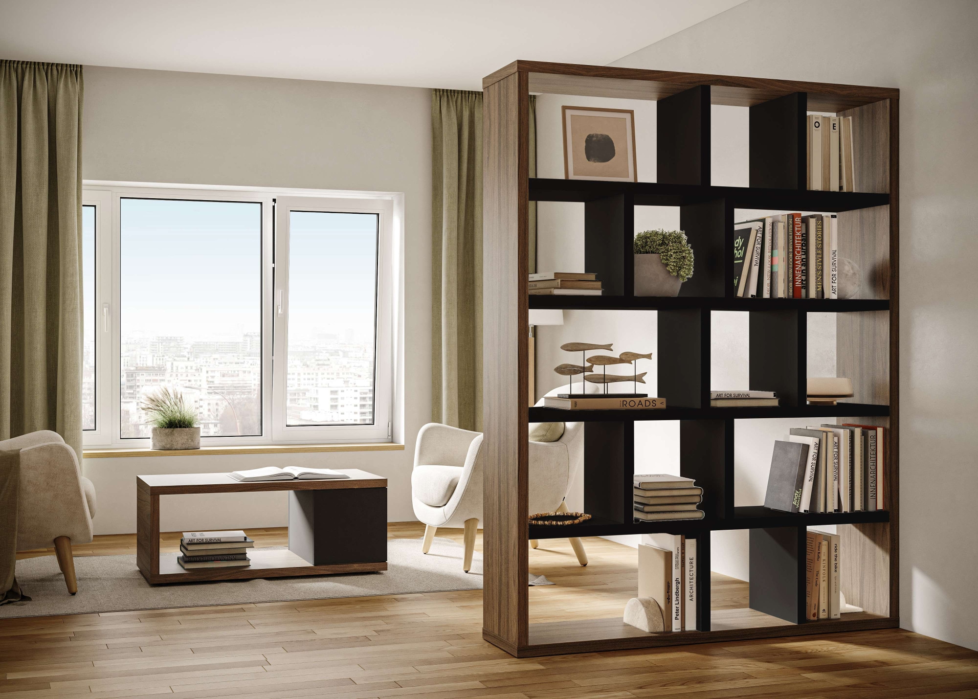 TemaHome Bücherregal "Berlin Regal 150 cm breit, Raumteiler, Mehrzweckregal günstig online kaufen