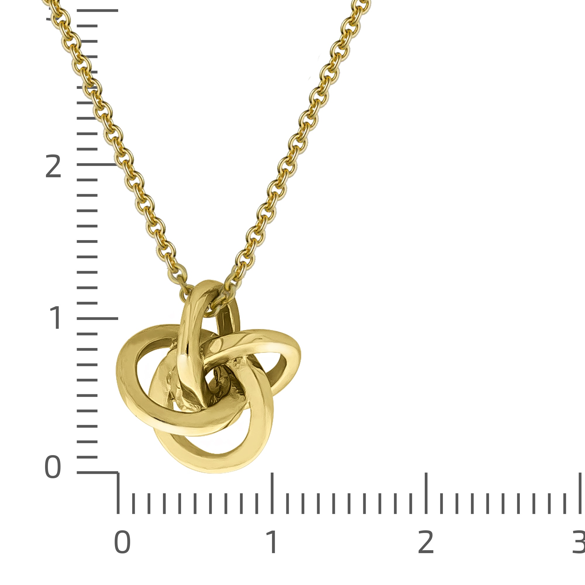 CELESTA Kette mit Anhänger »375/- Gelbgold teilmattiert«