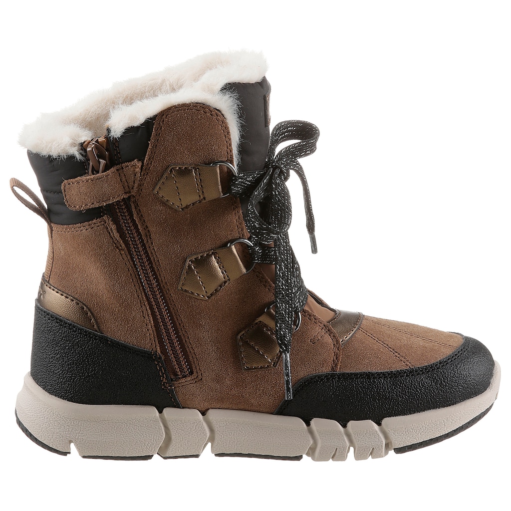 Geox Winterboots »J Flexpyper Girl«, mit Schnürung und Reißverschluss