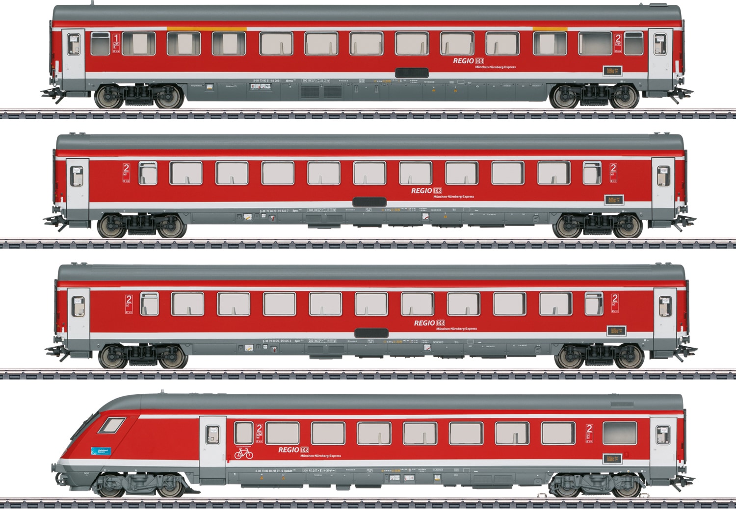 Märklin Personenwagen »Reisezugwagen-Set 1 "München-Nürnberg-Express" - 42988«, Made... kaufen