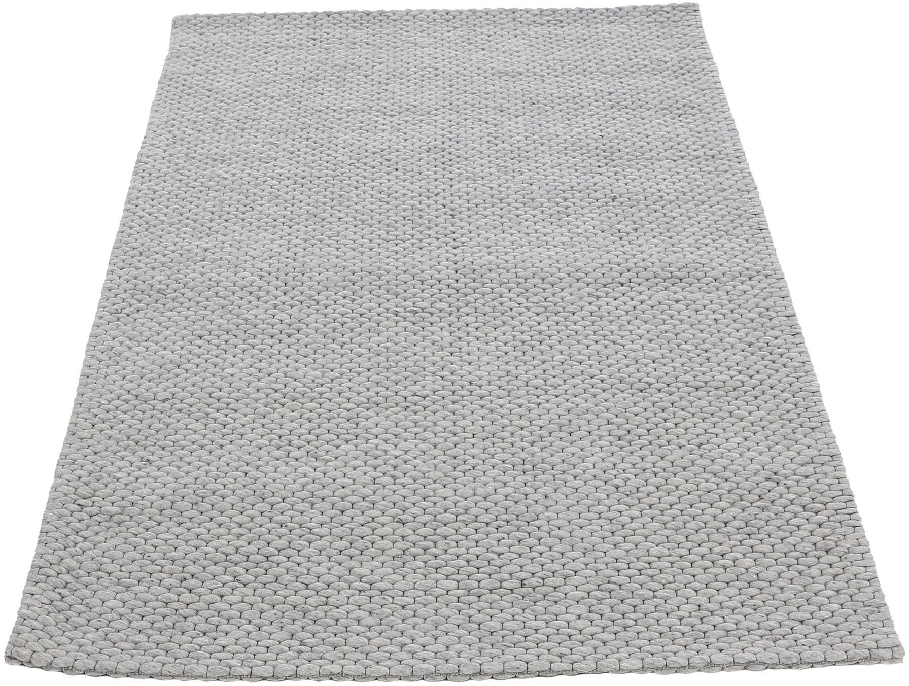 carpetfine Wollteppich »Sina«, rechteckig, 14 mm Höhe, Handweb Teppich, reine Wolle, meliert, handgewebt, weich & kuschelig