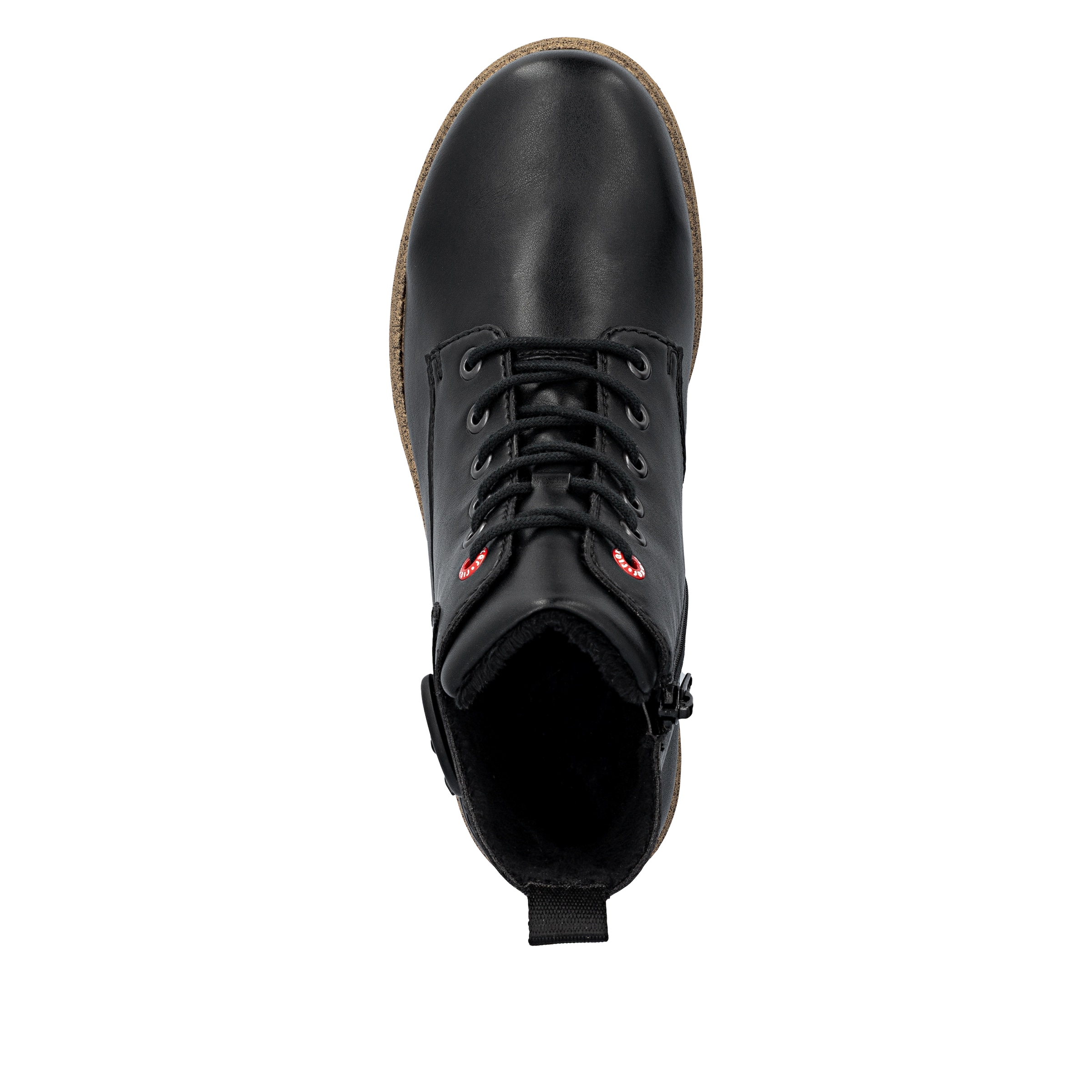 Rieker Schnürstiefelette, Schnürboots, Stiefelette, Blockabsatz mit dekorativer Zierschnalle