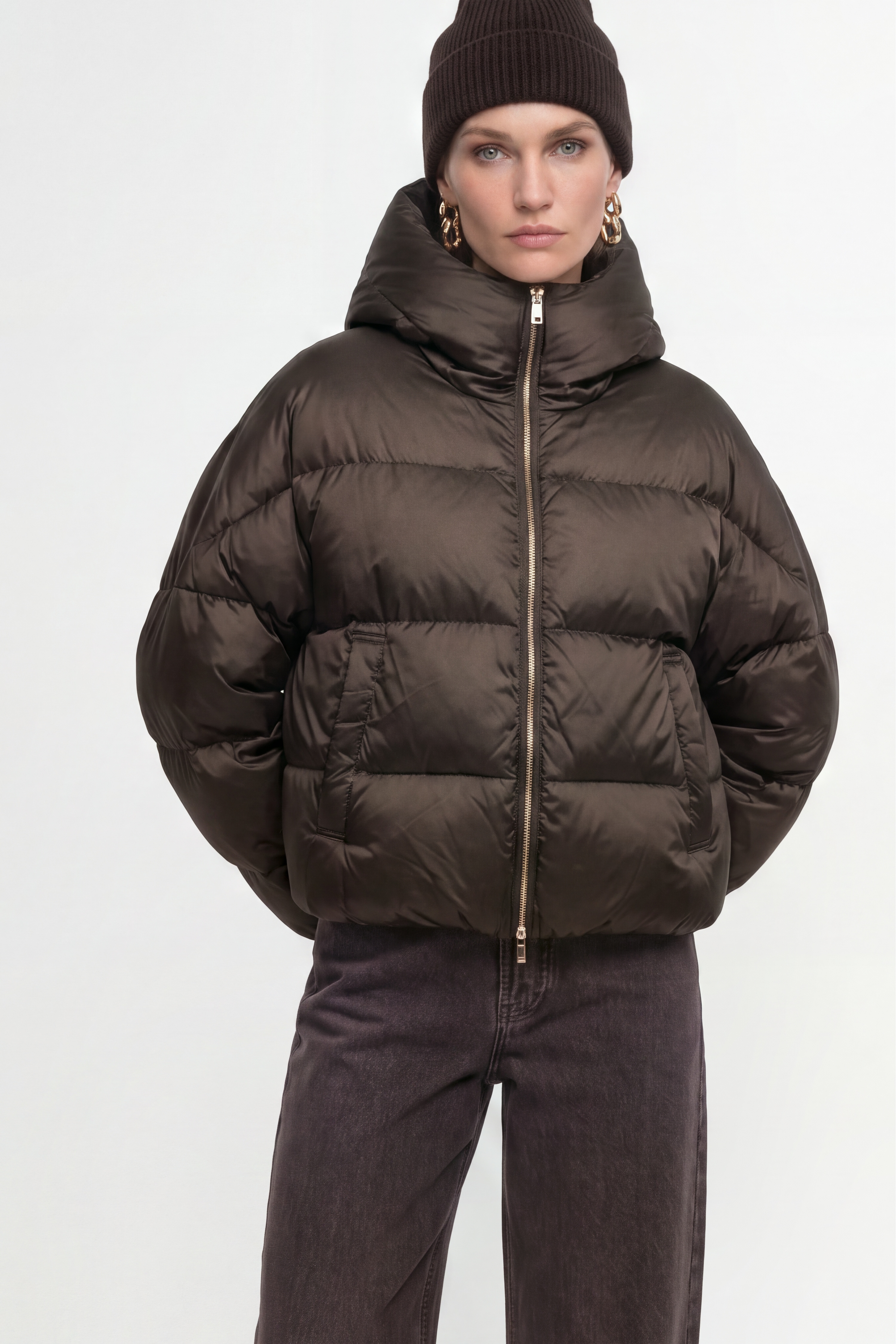 RICHROYAL Steppjacke mit Kapuze Regular fit mit Kapuze