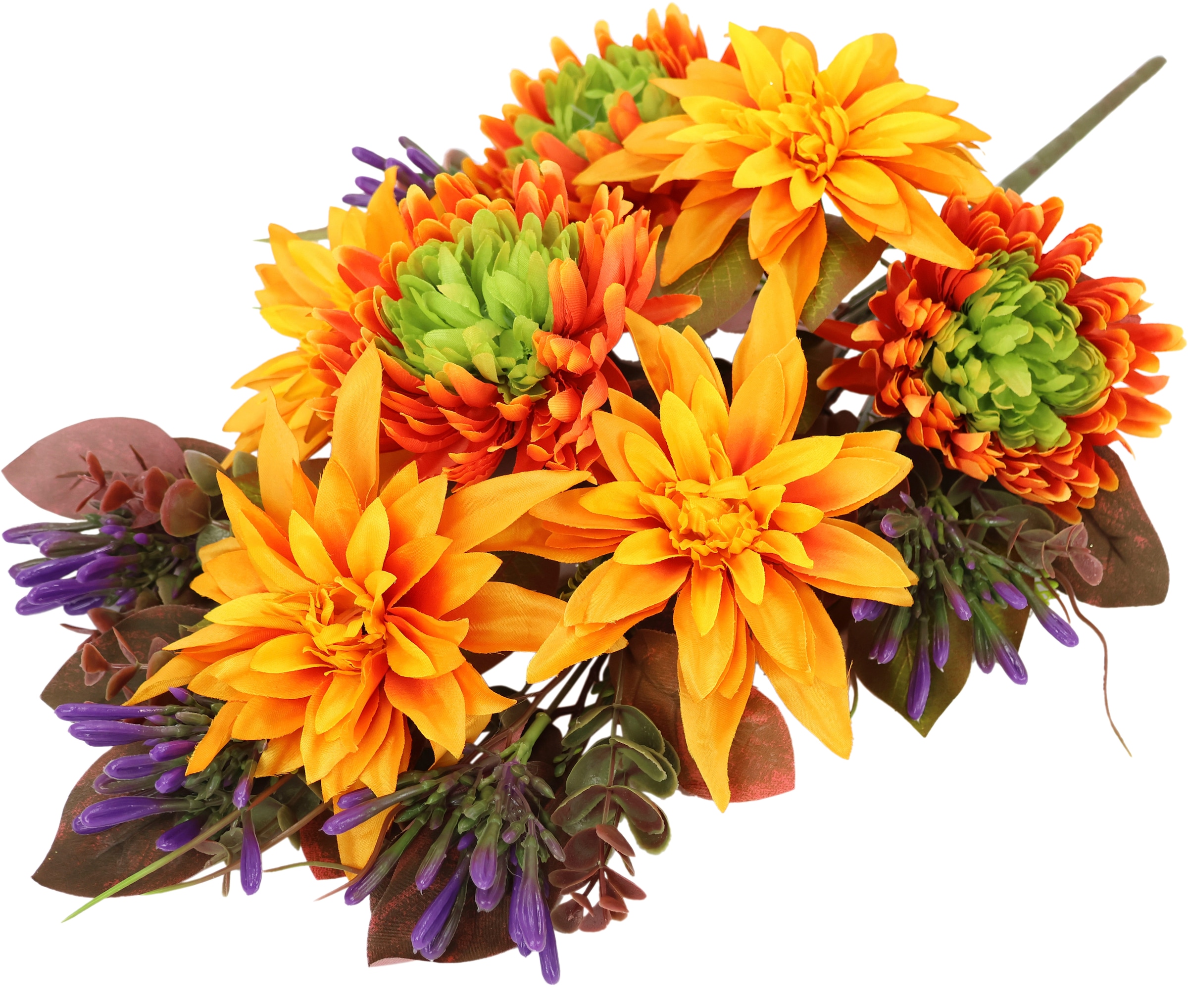 I.GE.A. Kunstblume »Chrysanthemen und Dahlien«, Künstliche Blumen Chrysanthemenstrauß Bouquet