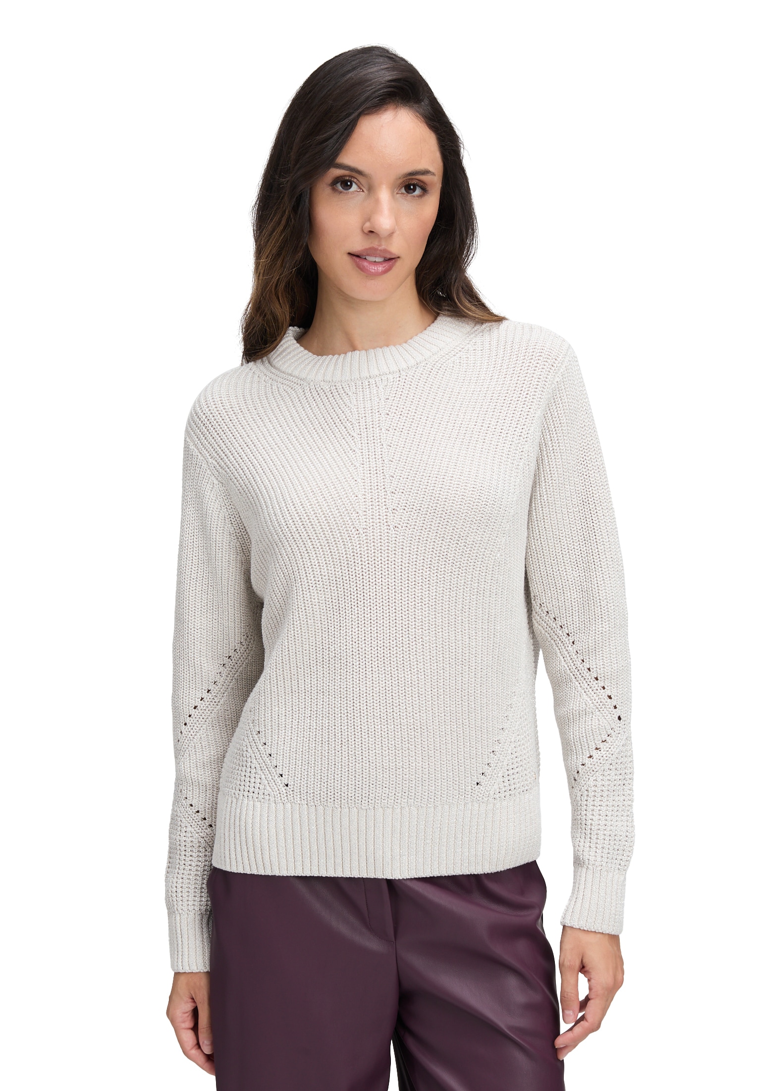 Betty&Co Strickpullover "Damen Strickpullover mit Lurexfaden", 1 Stk. günstig online kaufen