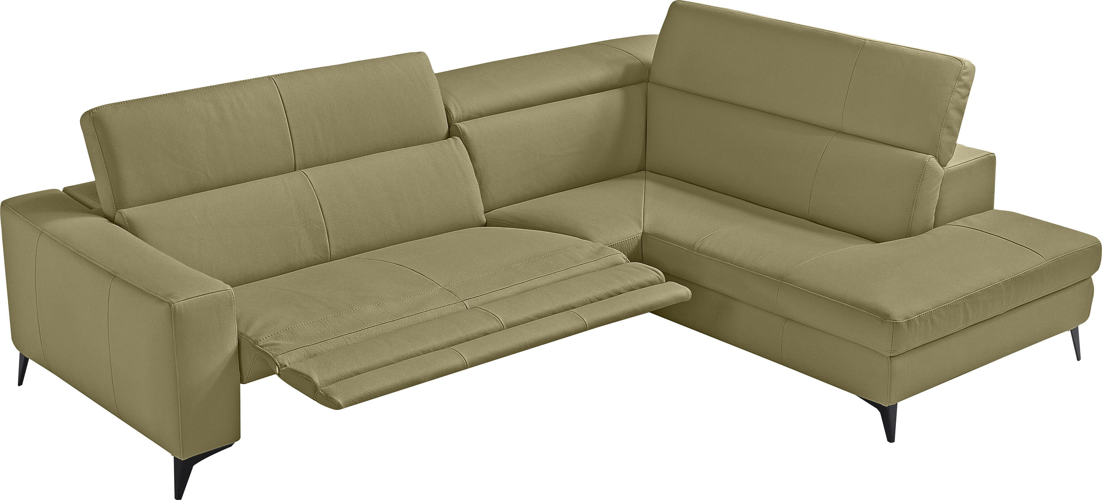Egoitaliano Ecksofa "Edith, Designsofa mit hohem Sitzkomfort, Breite 269cm, L-Form" inkl. elektrischer Relaxfunktion und manuell verstellbaren Kopfteilen
