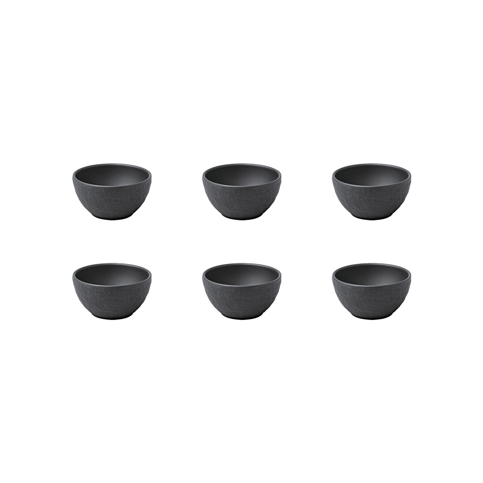 Villeroy & Boch Dipschale "Dipschälchen Manufacture Rock Ø 7,7 cm 6er Set schwarz" 6 tlg.