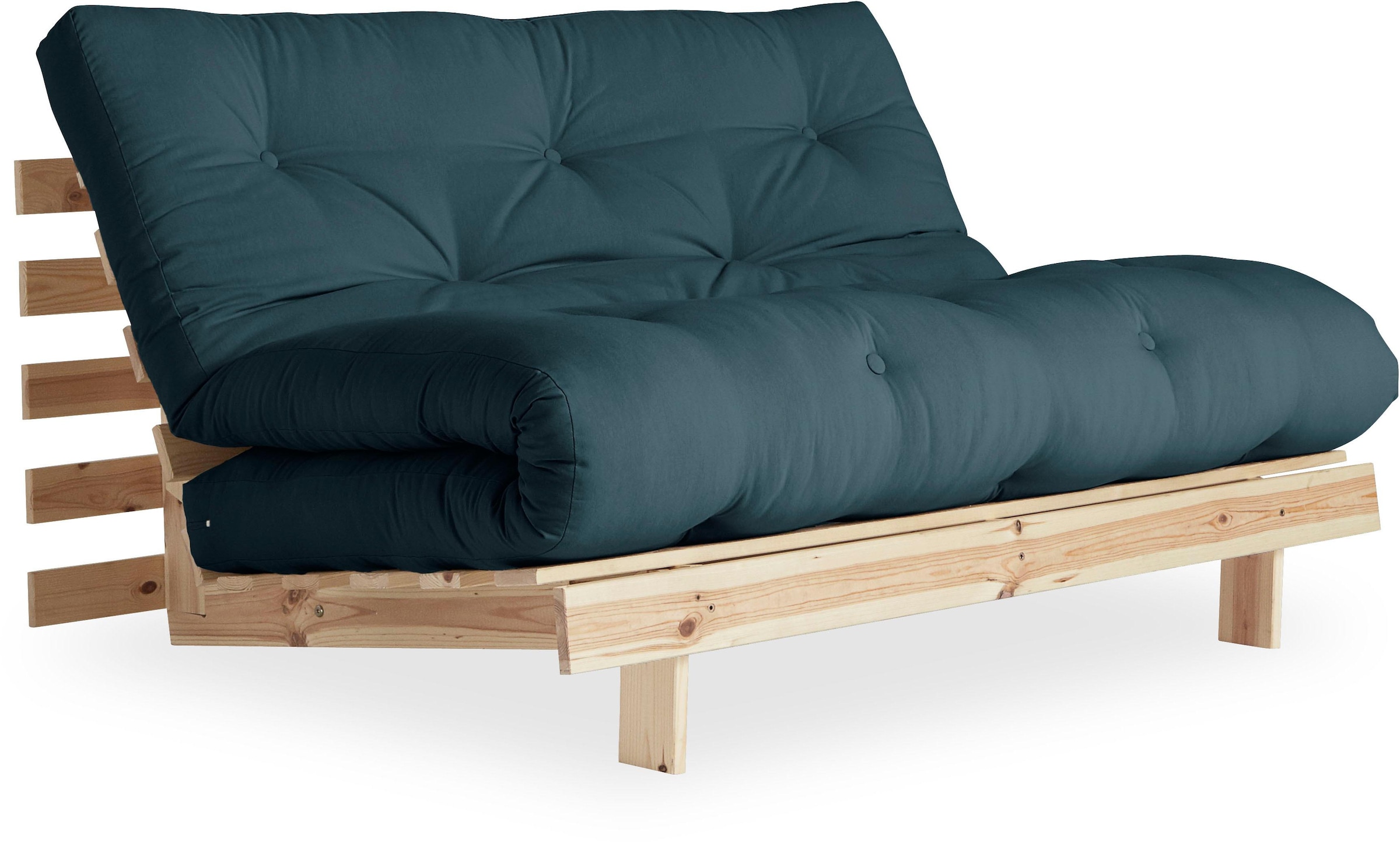 Karup Design Daybett "Roots Sofa Bed, Schlafsofa, Bettfunktion, FSC-Massivholz" Inkl. Futonmatratze, Made in Europe, langlebig, B: 140 oder 160 cm