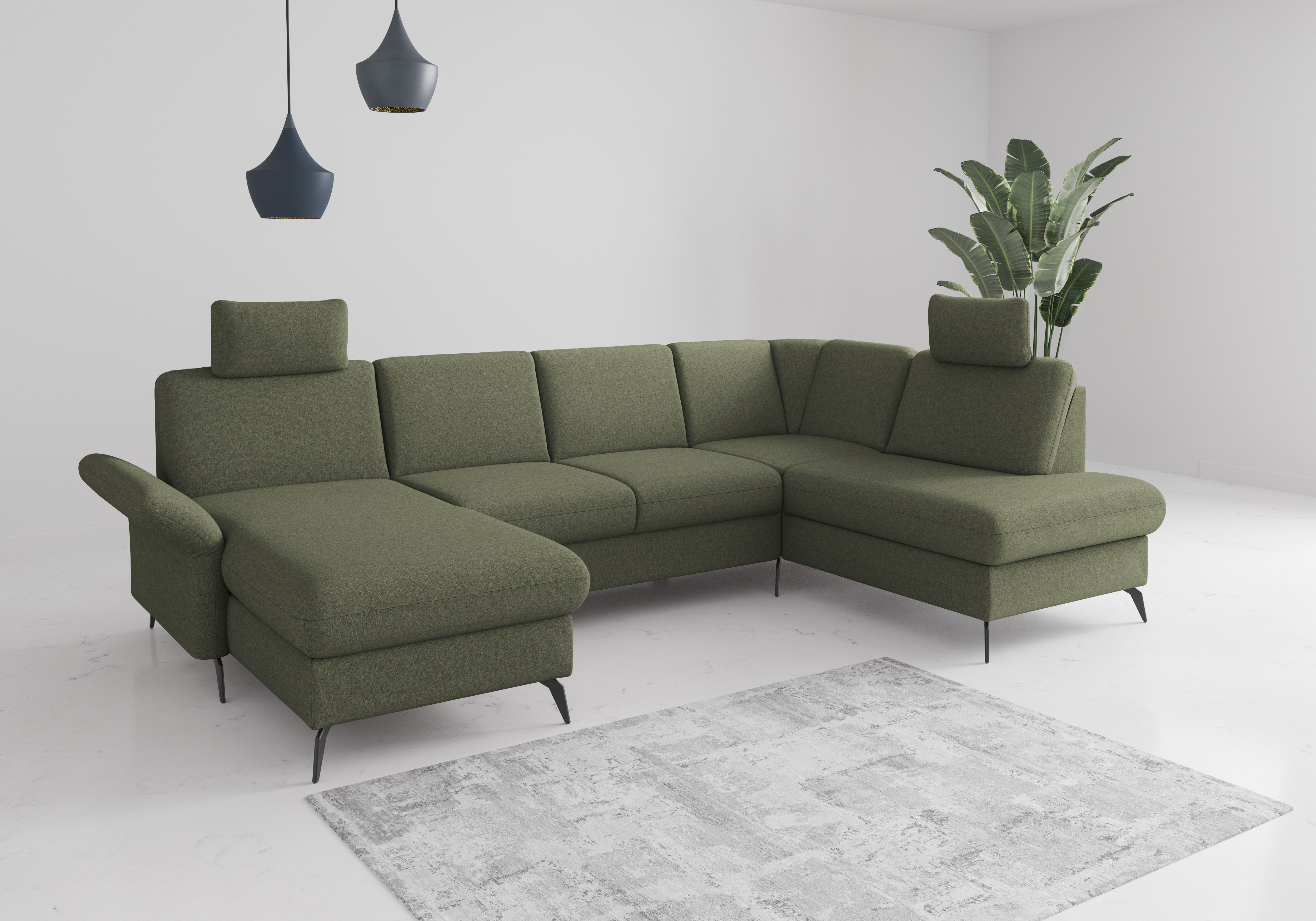 OTTO home Wohnlandschaft "Rochelle" wahlweise mit Schlaffunktion, Bettkasten und Armteilverstellung