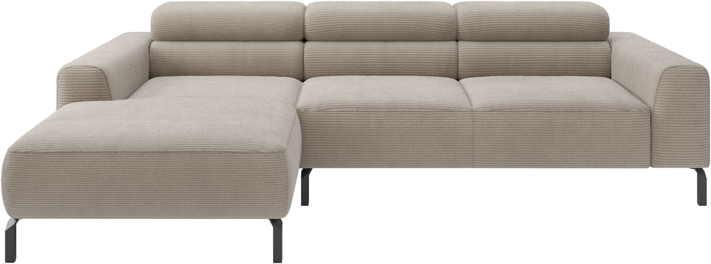 Home affaire Ecksofa "Ecksofa, L-Form, incl. Kopfteilverstellung, Breite 258 cm" wahlweise elektrische Sitztiefenverstellung